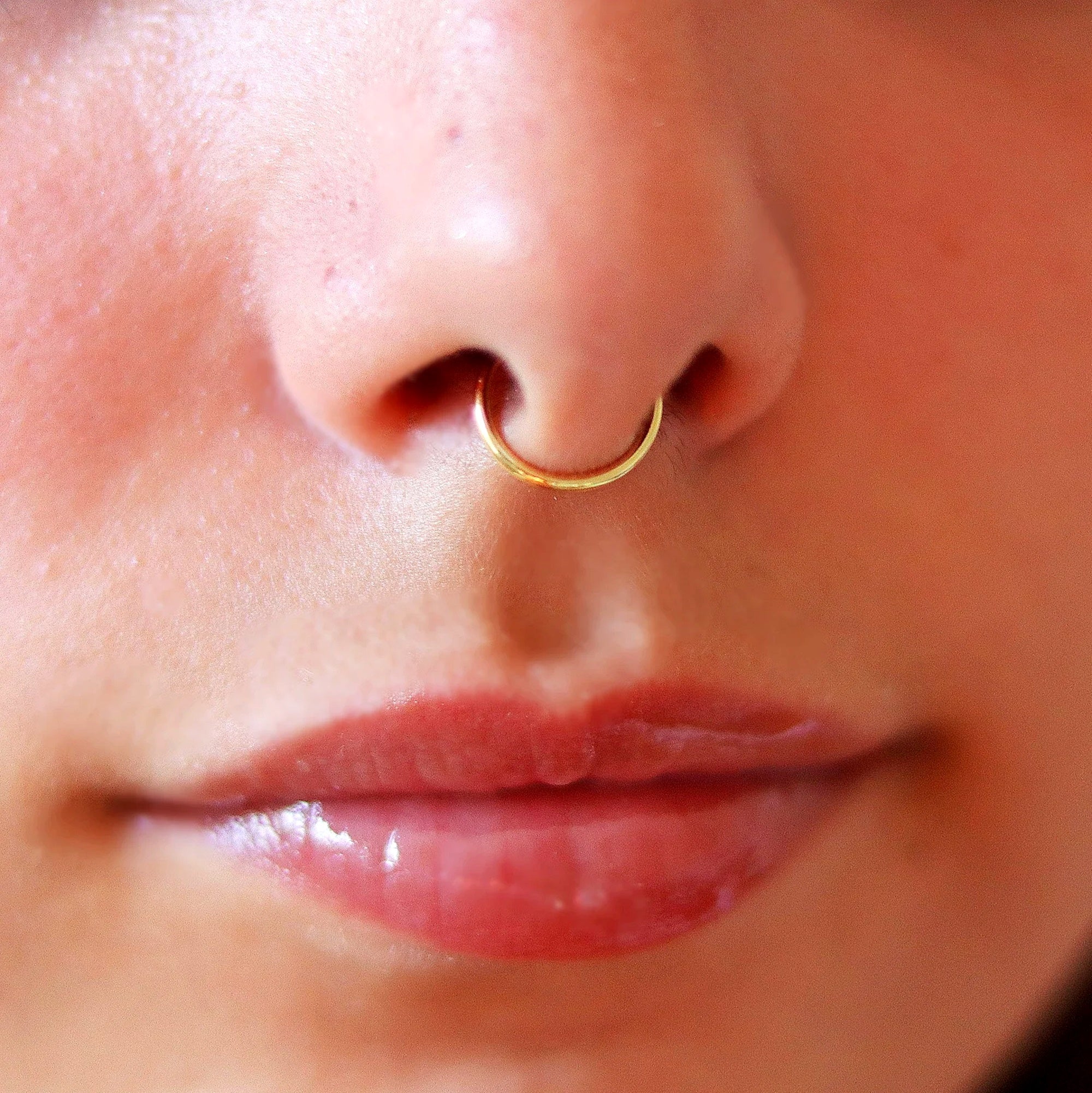 SIMPLE SEPTUM HOOP Sterling Silver - TinyBox Jewelry