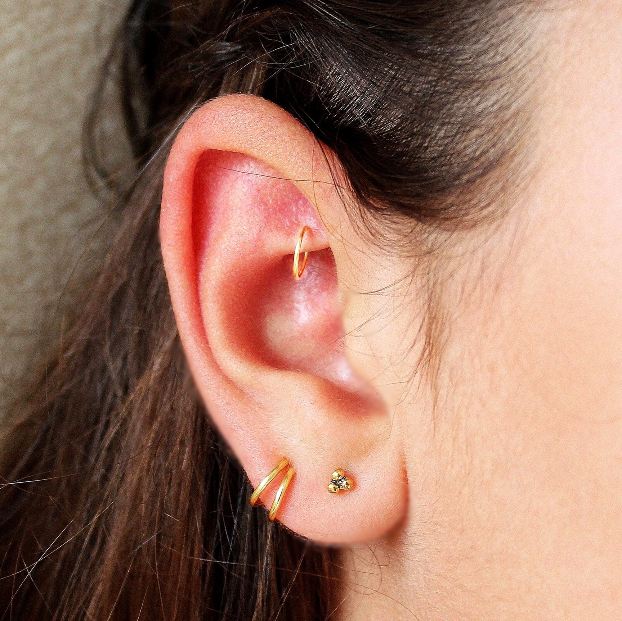 Single Hoop Rook Earring - Silver - TinyBox Jewelry