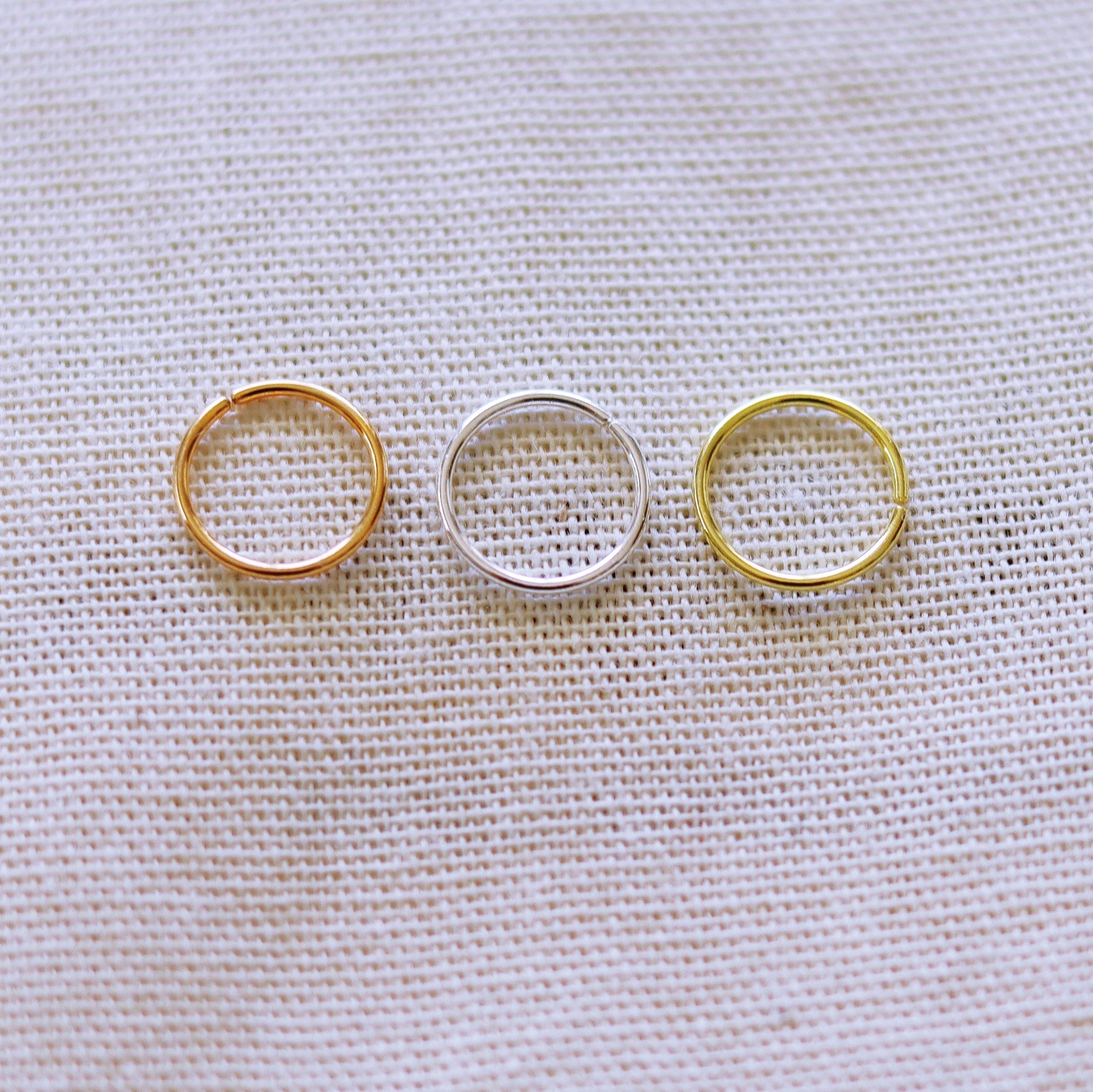 Single Hoop Rook Earring - Silver - TinyBox Jewelry
