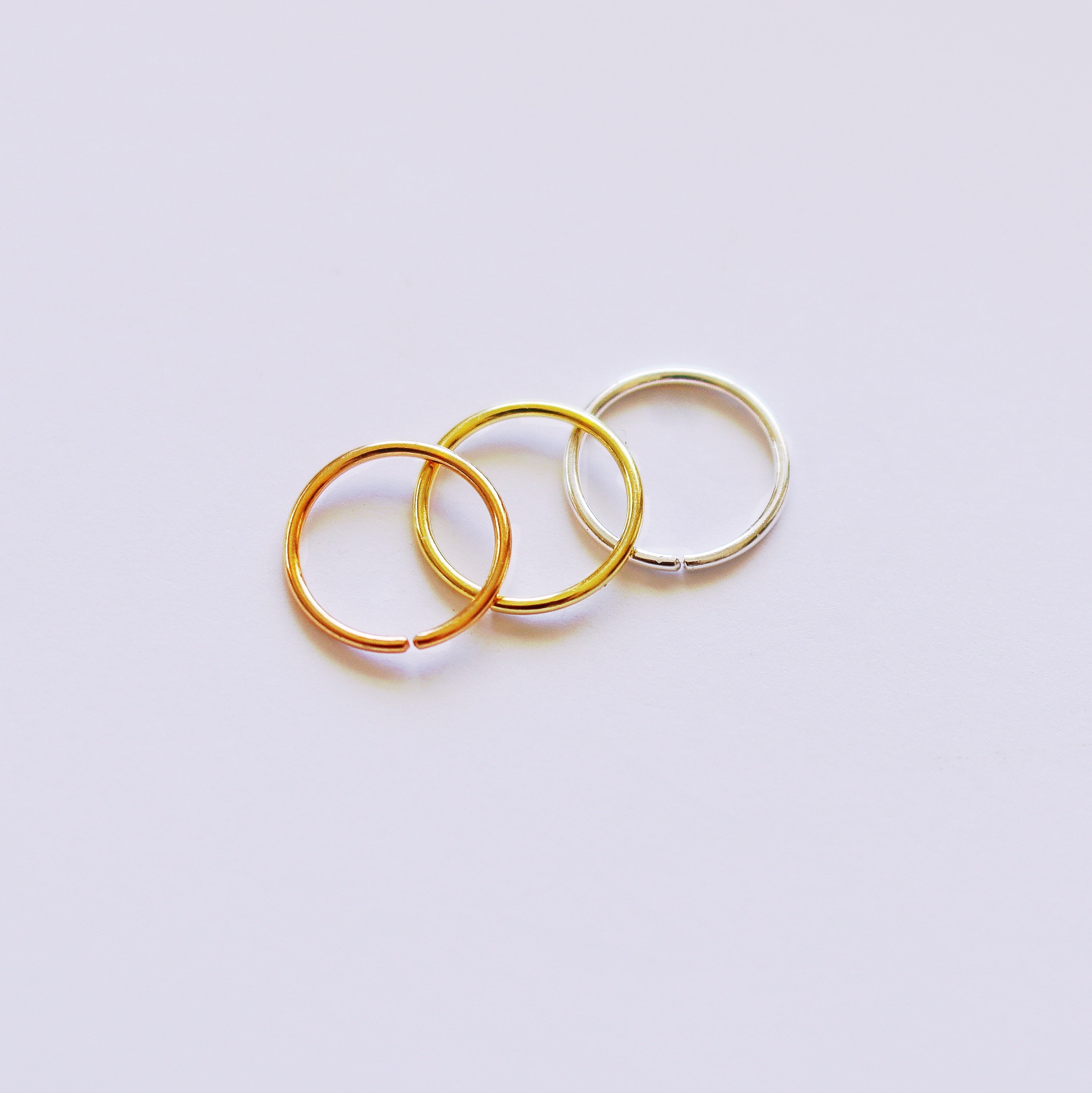 Single Hoop Tragus Earring Gold - TinyBox Jewelry