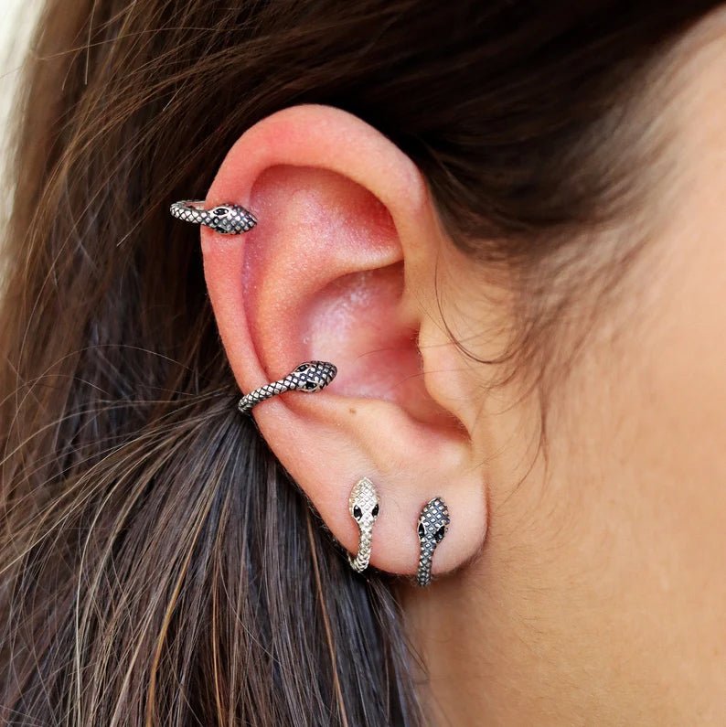 Snake Piercing - Helix, Tragus, Conch - TinyBox Jewelry