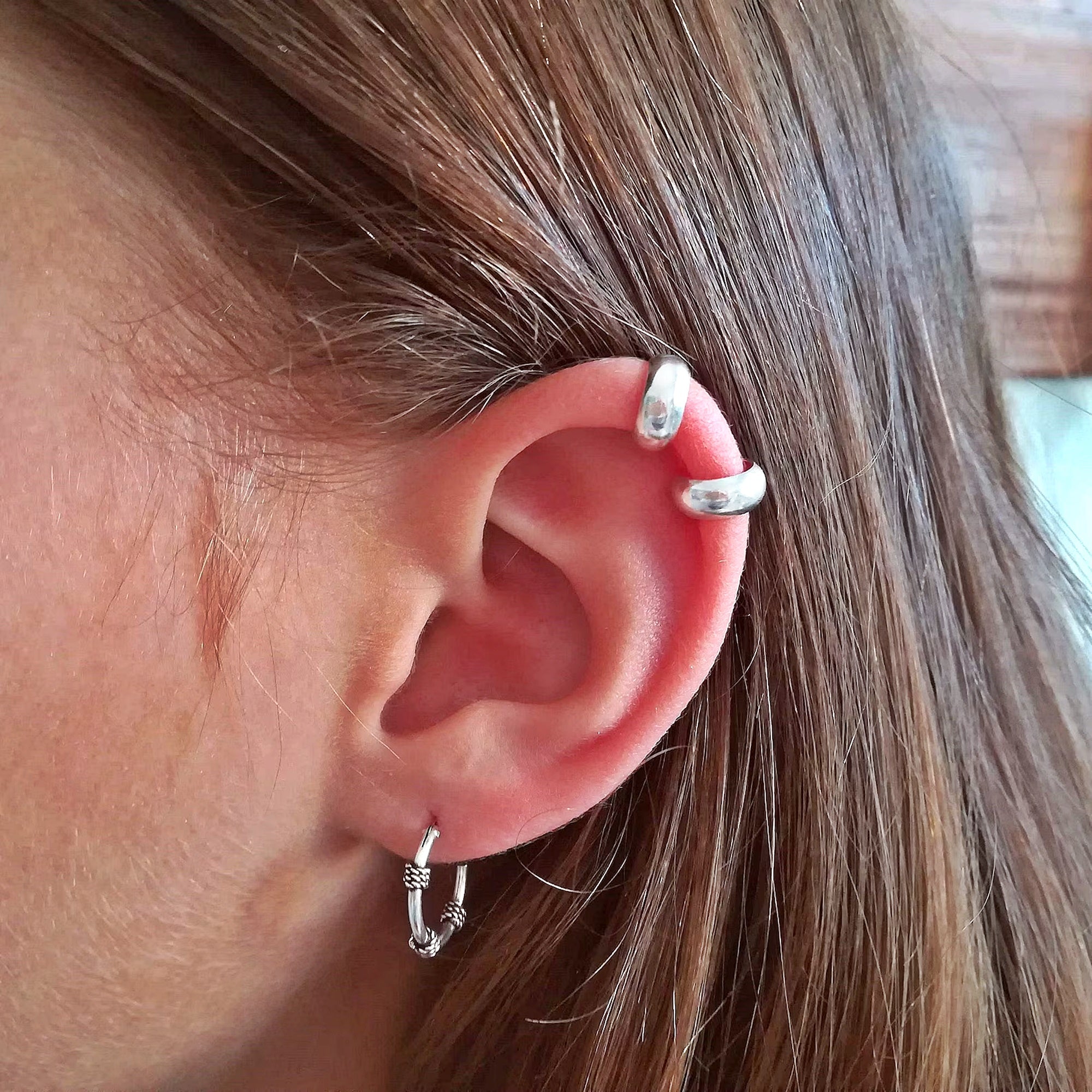 Thick Ear Cuff Silver - TinyBox Jewelry