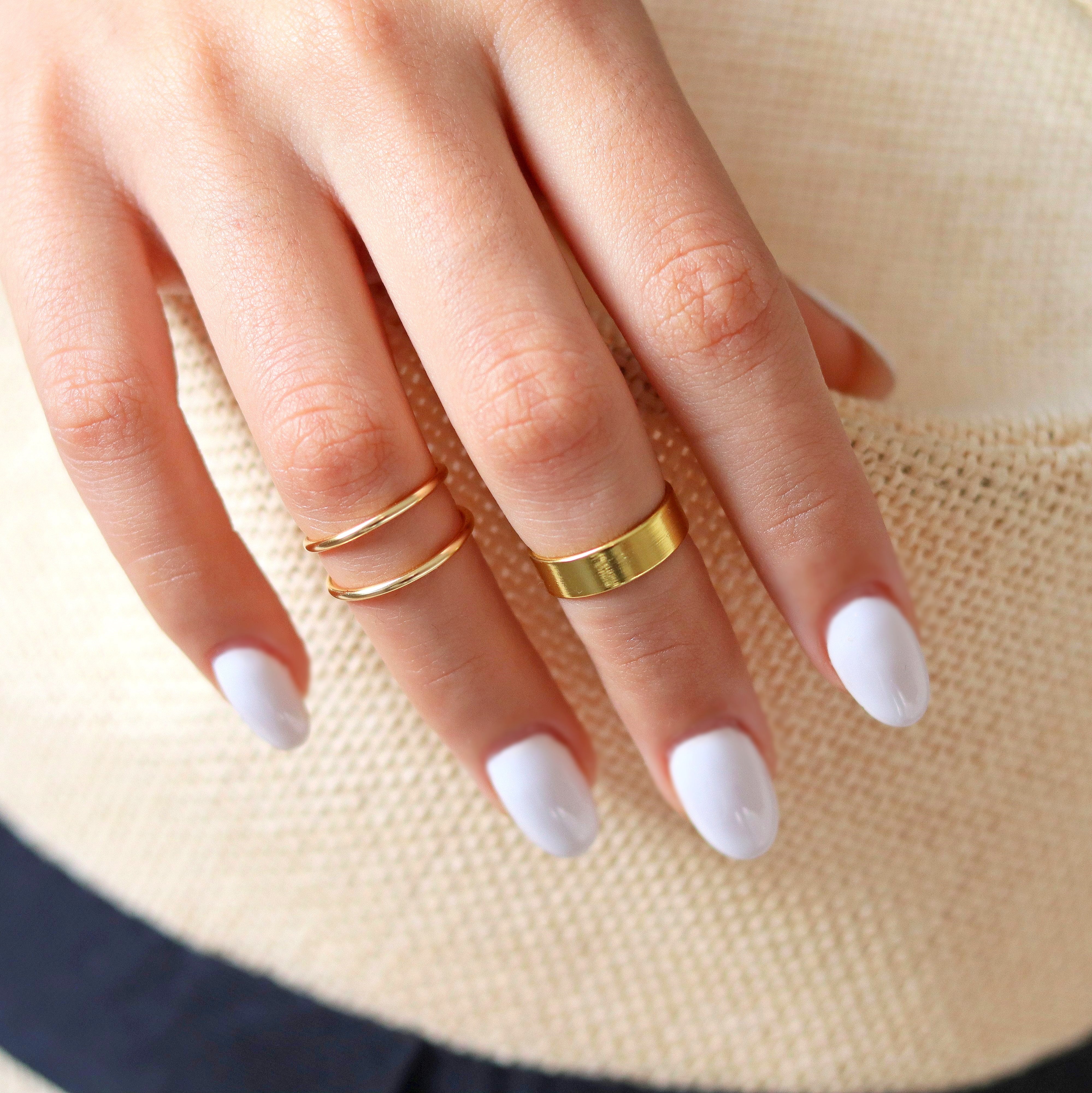 Midi Stacker Rings 3 Set Gold - TinyBox Jewelry