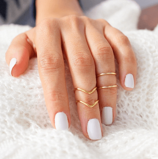 Midi Stacker Rings (Set of 4) Gold - TinyBox Jewelry