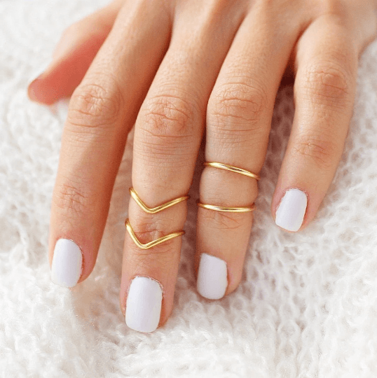 Midi Stacker Rings (Set of 4) Gold - TinyBox Jewelry
