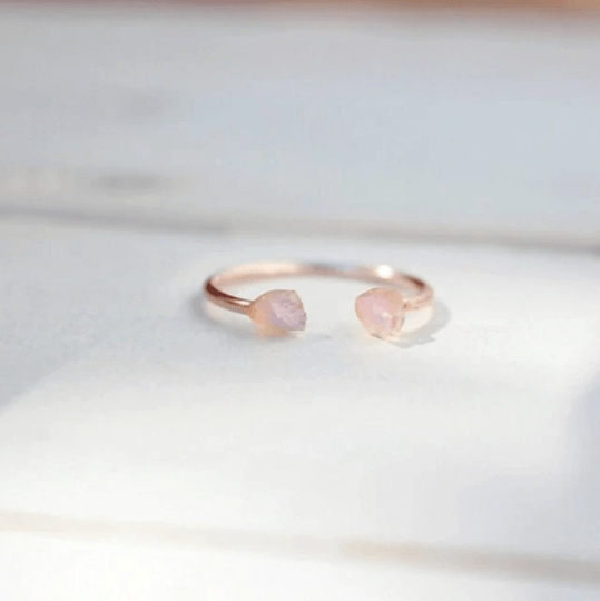 Moonstone Rainbow Ring - TinyBox Jewelry