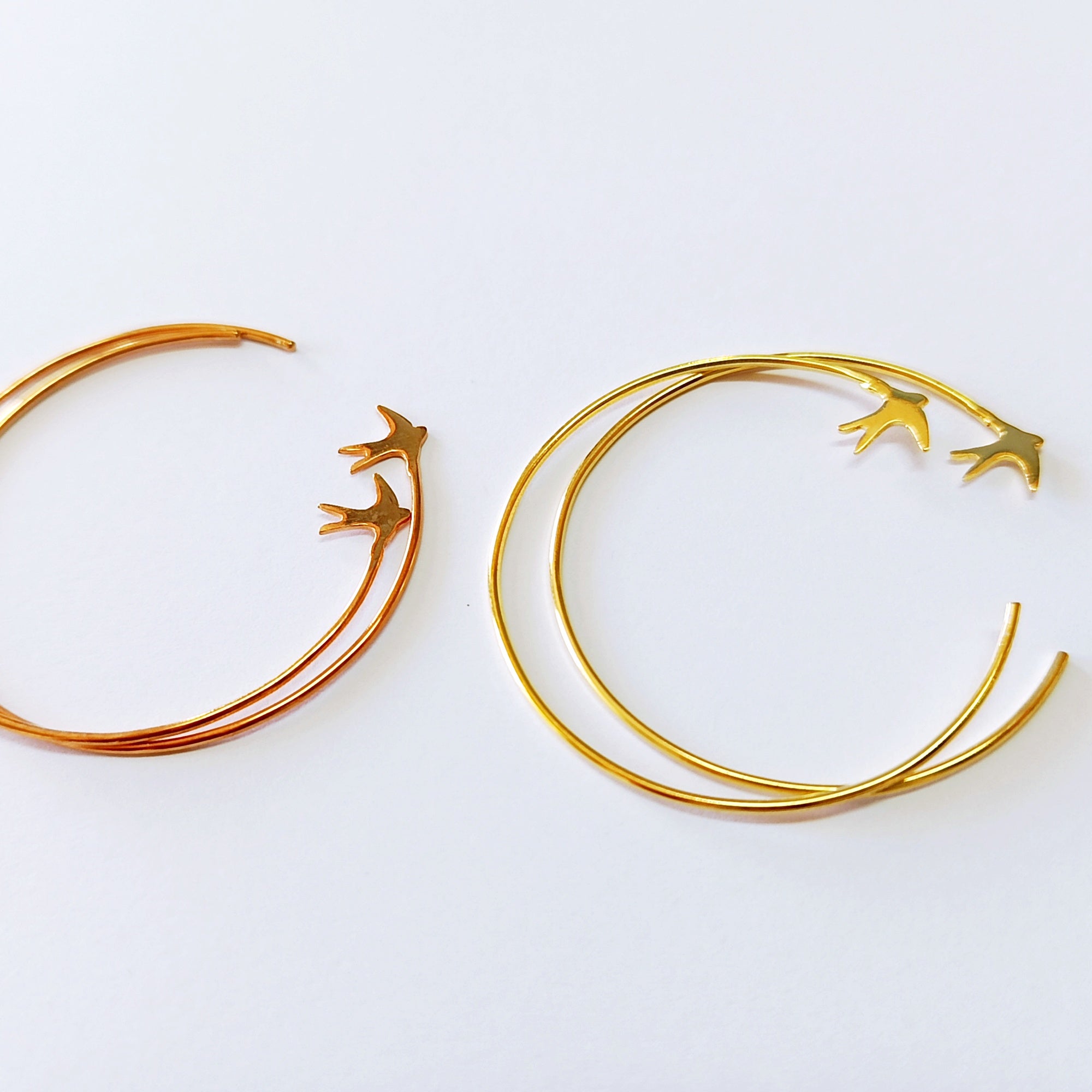 Swallow Hoop Earrings