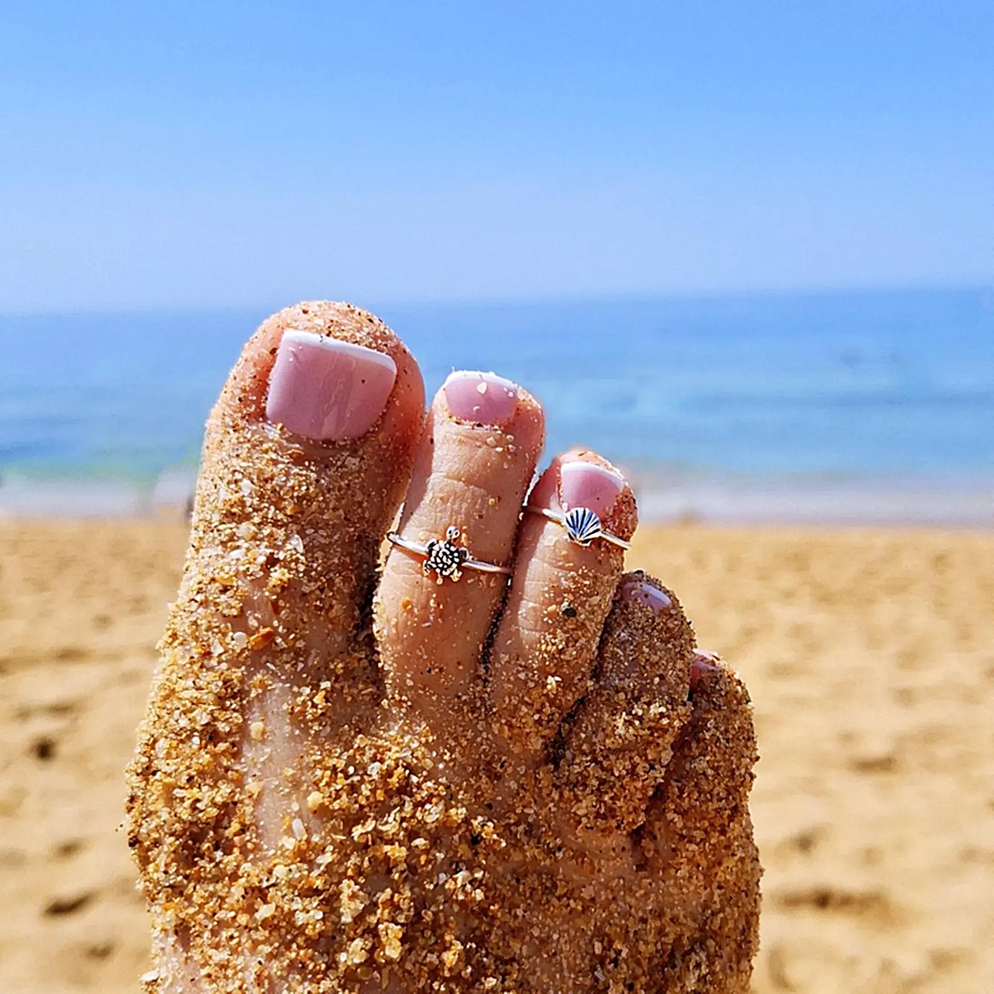 Turtle Toe Ring