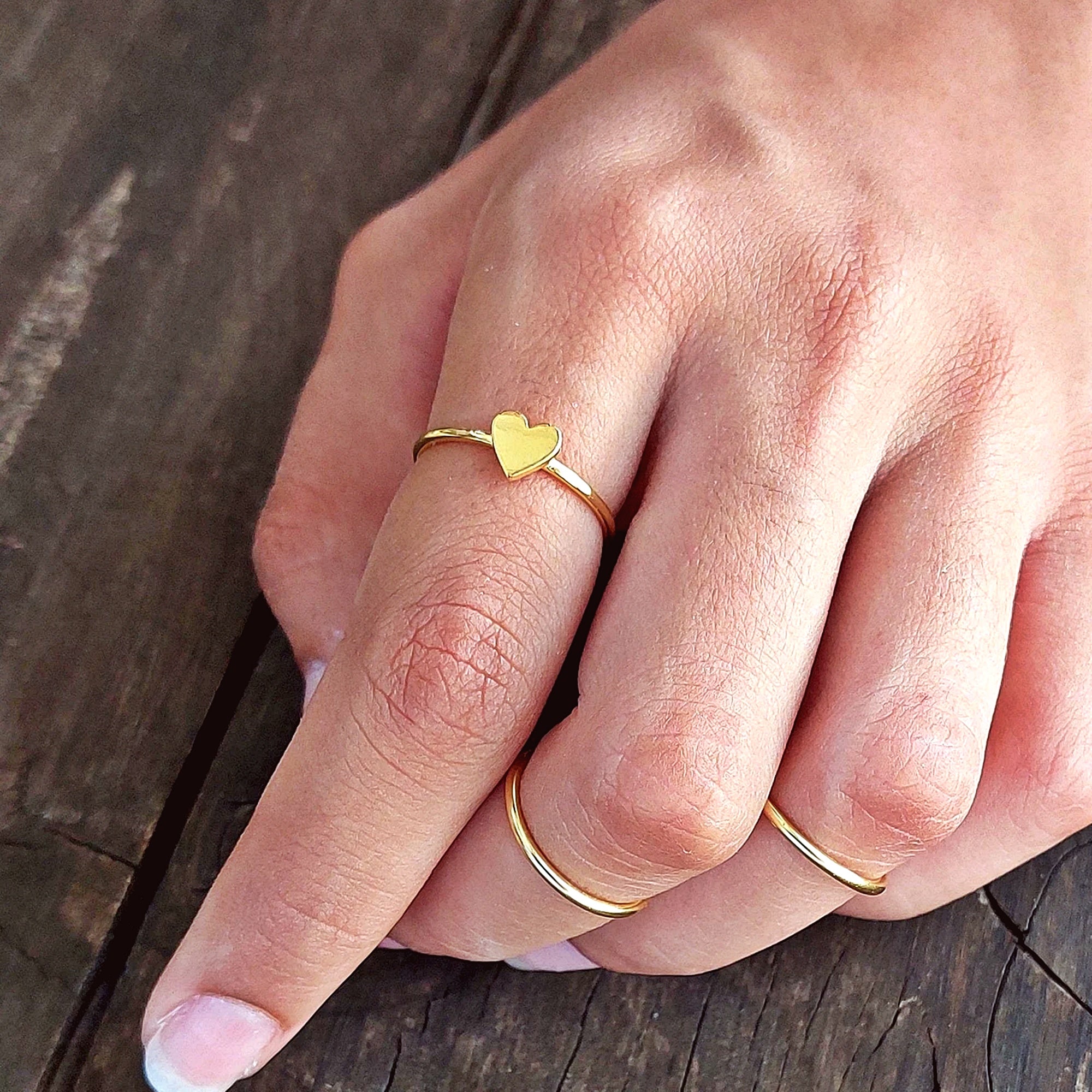 Dainty Initial Ring