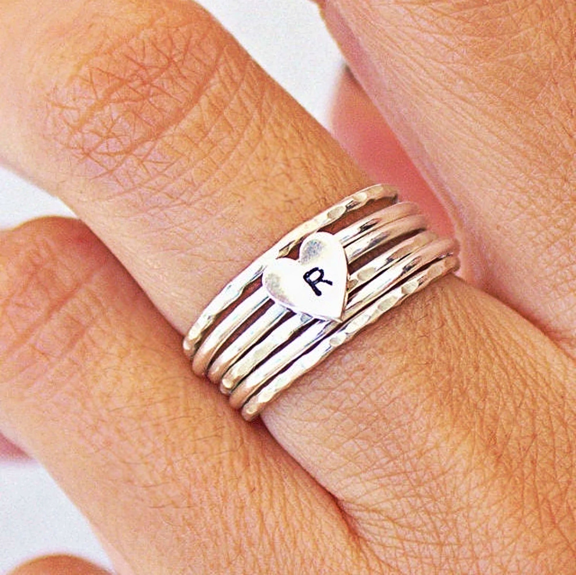 Dainty Initial Ring