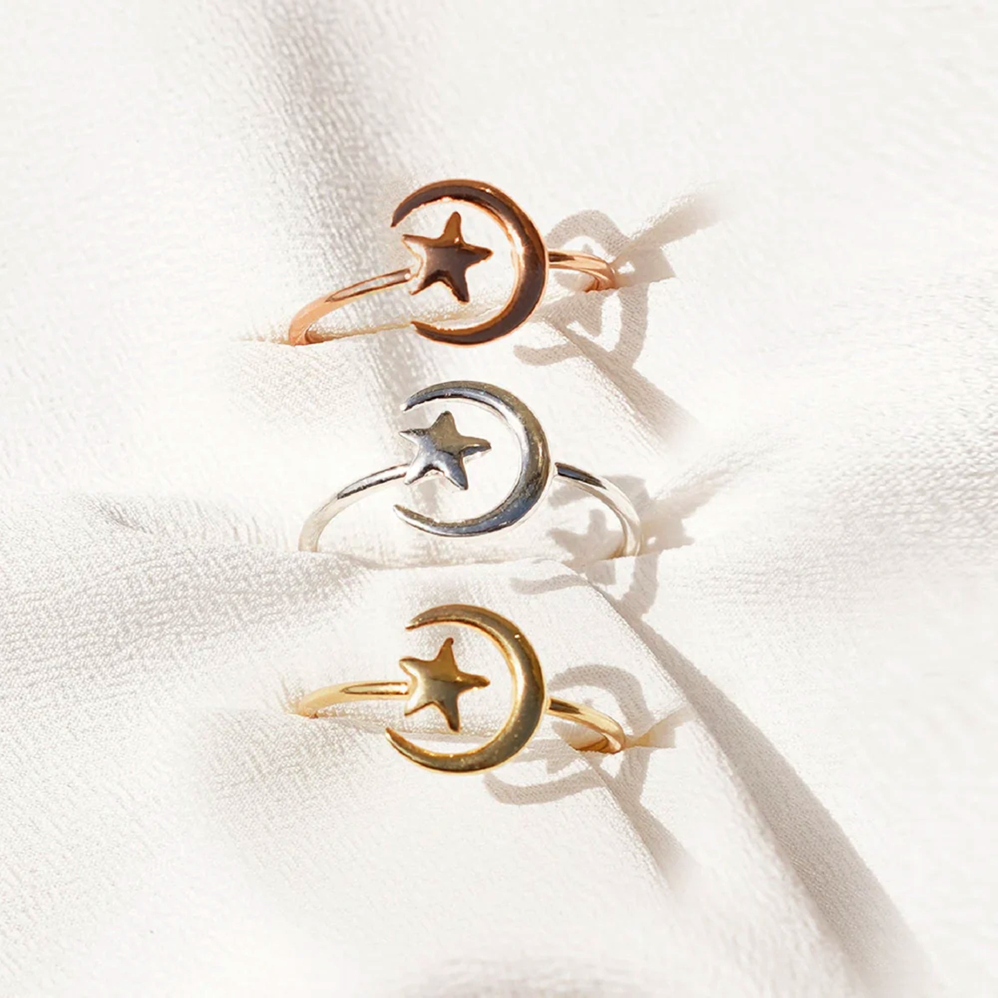 Star & Moon Ring