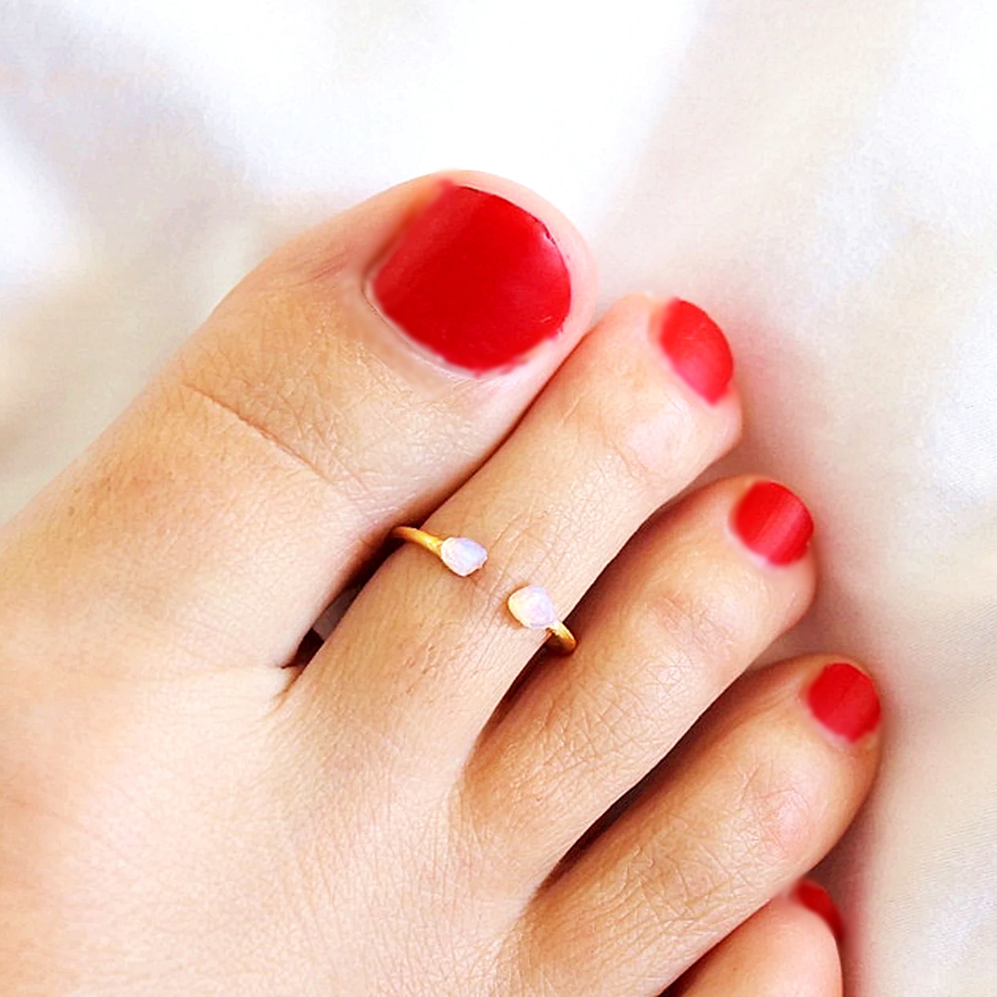 Raw Stone Toe Ring