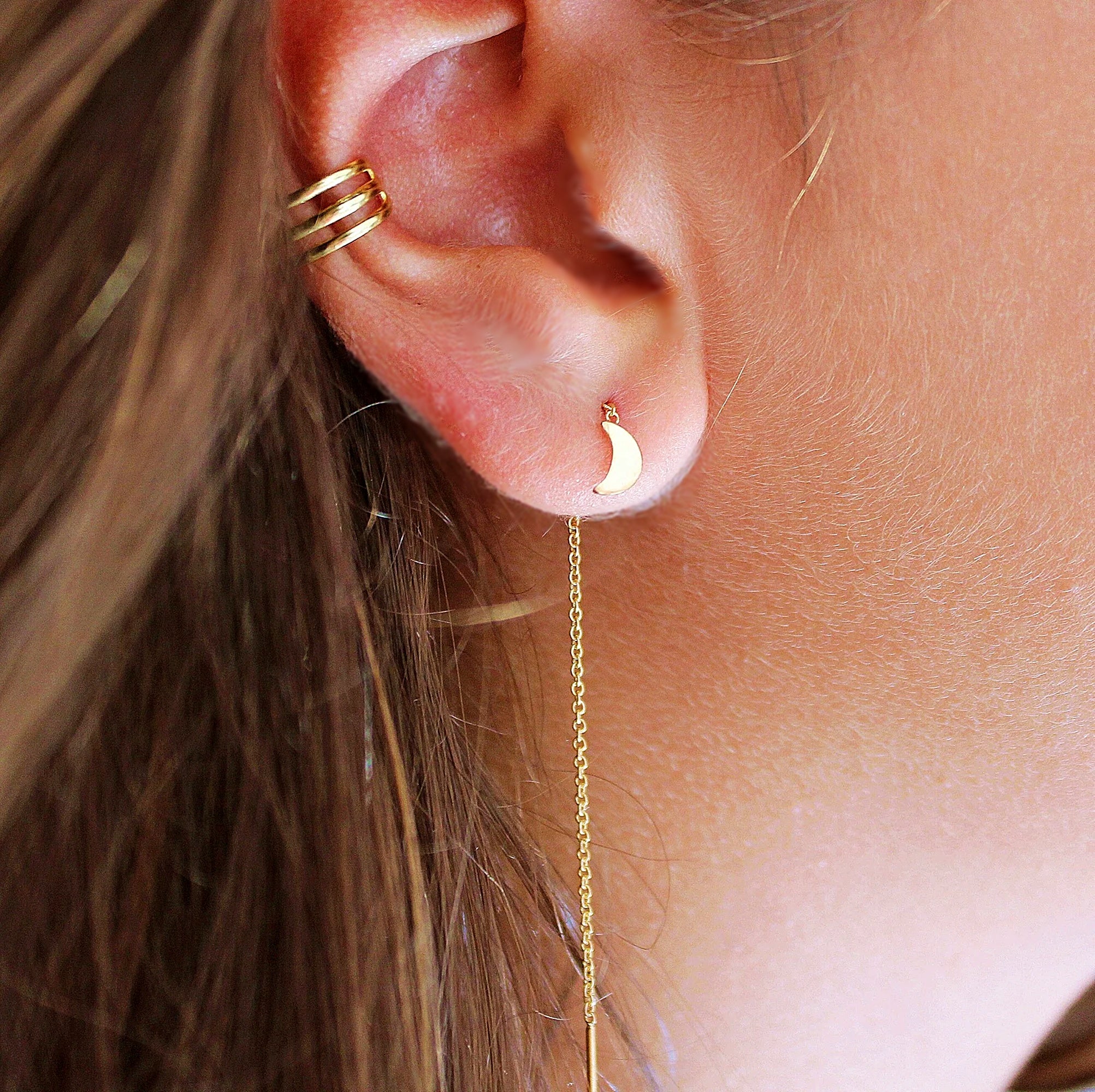 Moon Threader Earrings