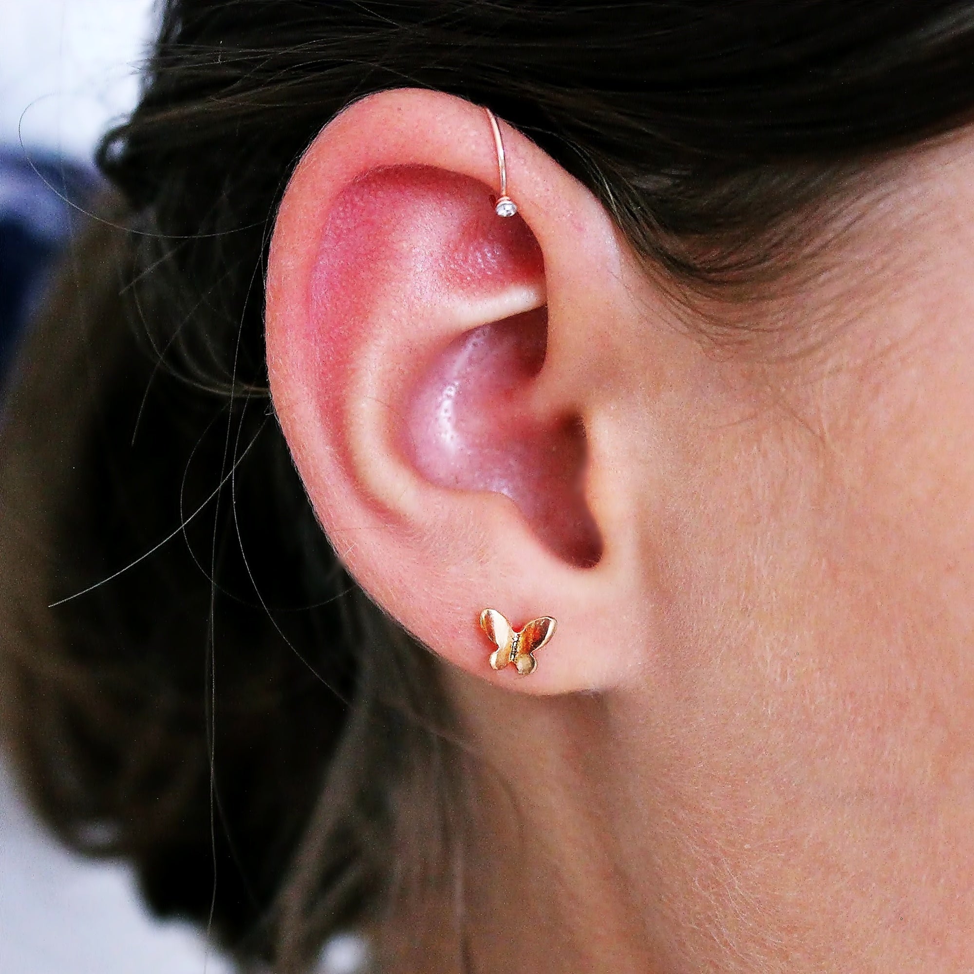 Butterfly Stud Lobe Earring