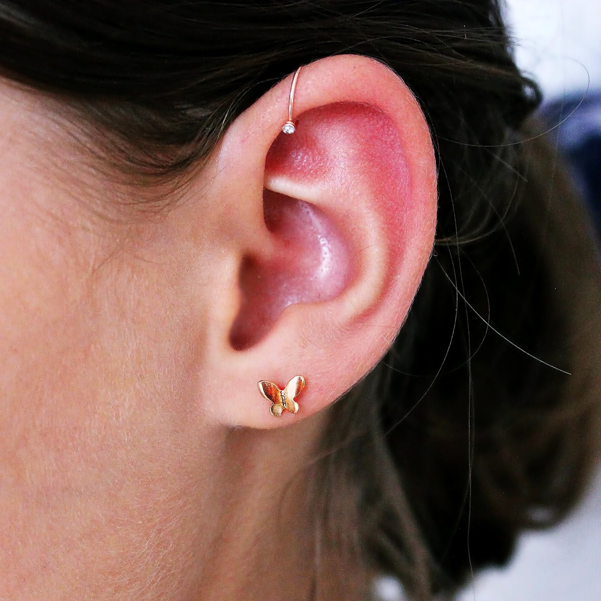 Butterfly Stud Lobe Earring