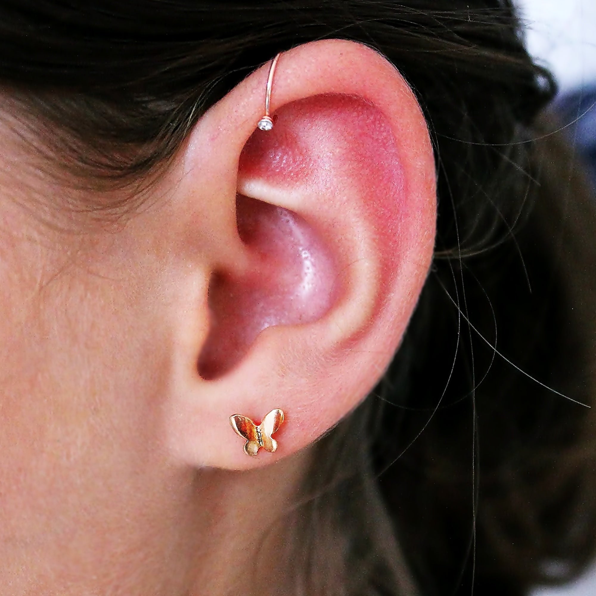 Butterfly Stud Lobe Earring