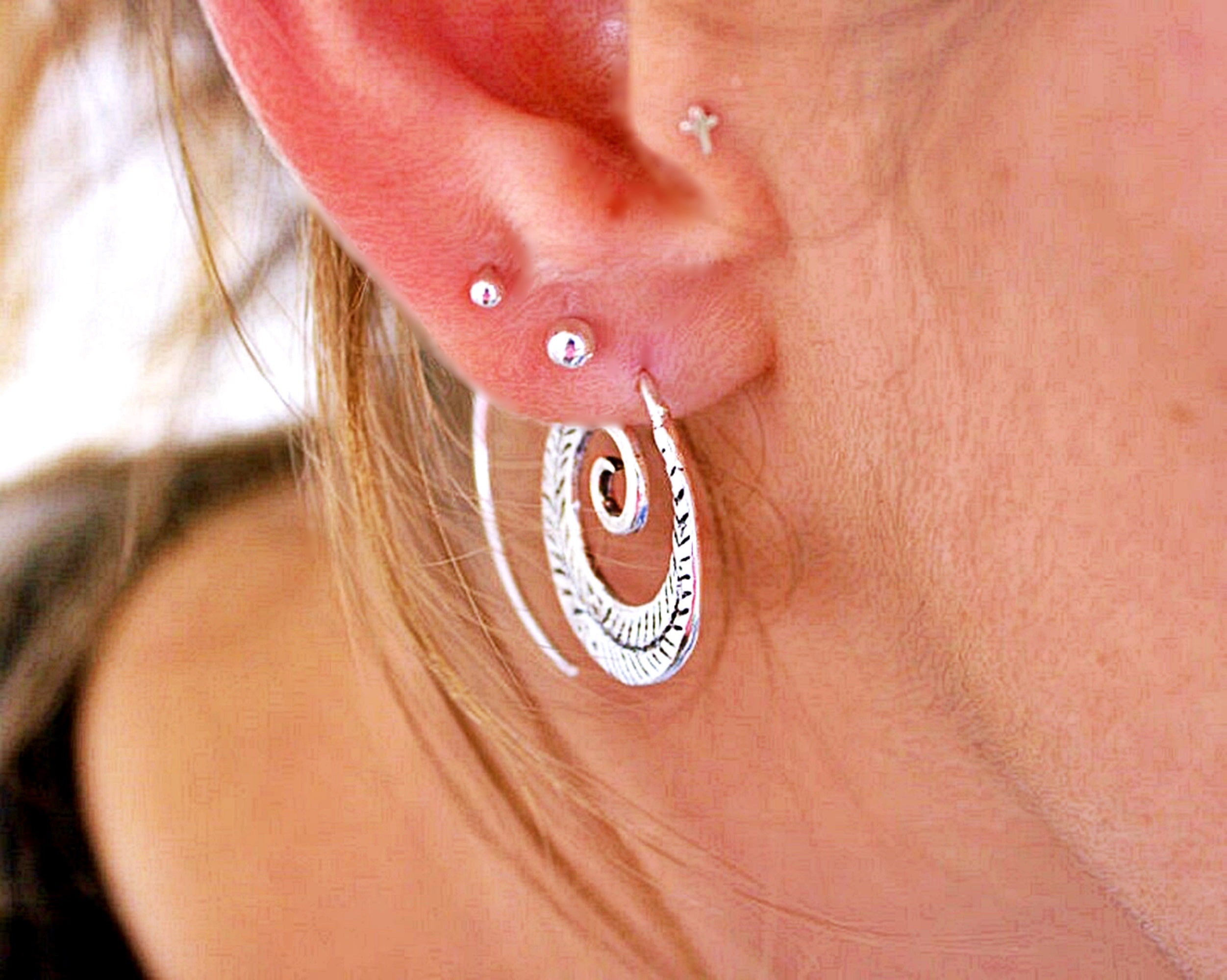 Earring Spiral Tribal