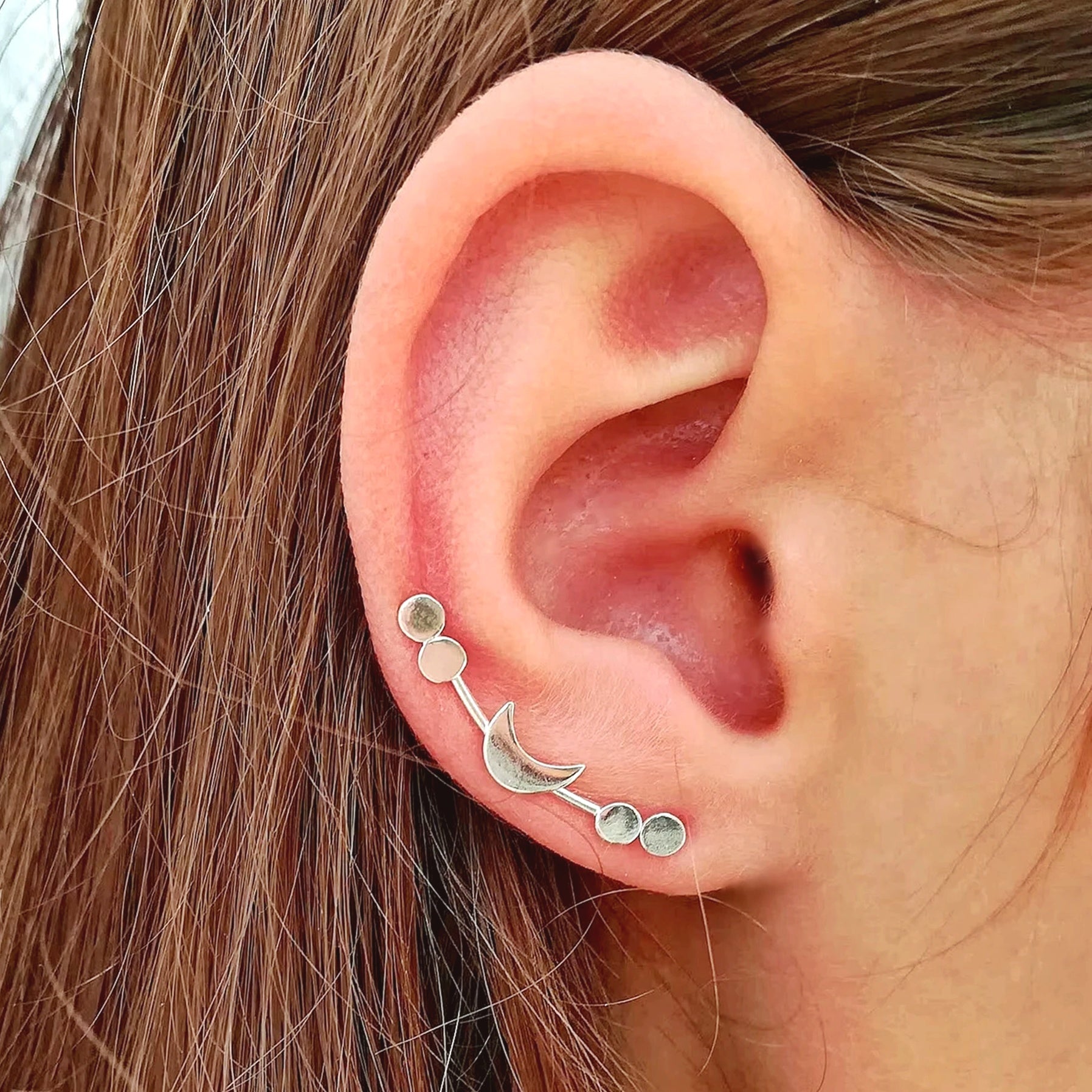Moon Phases Climber Earring