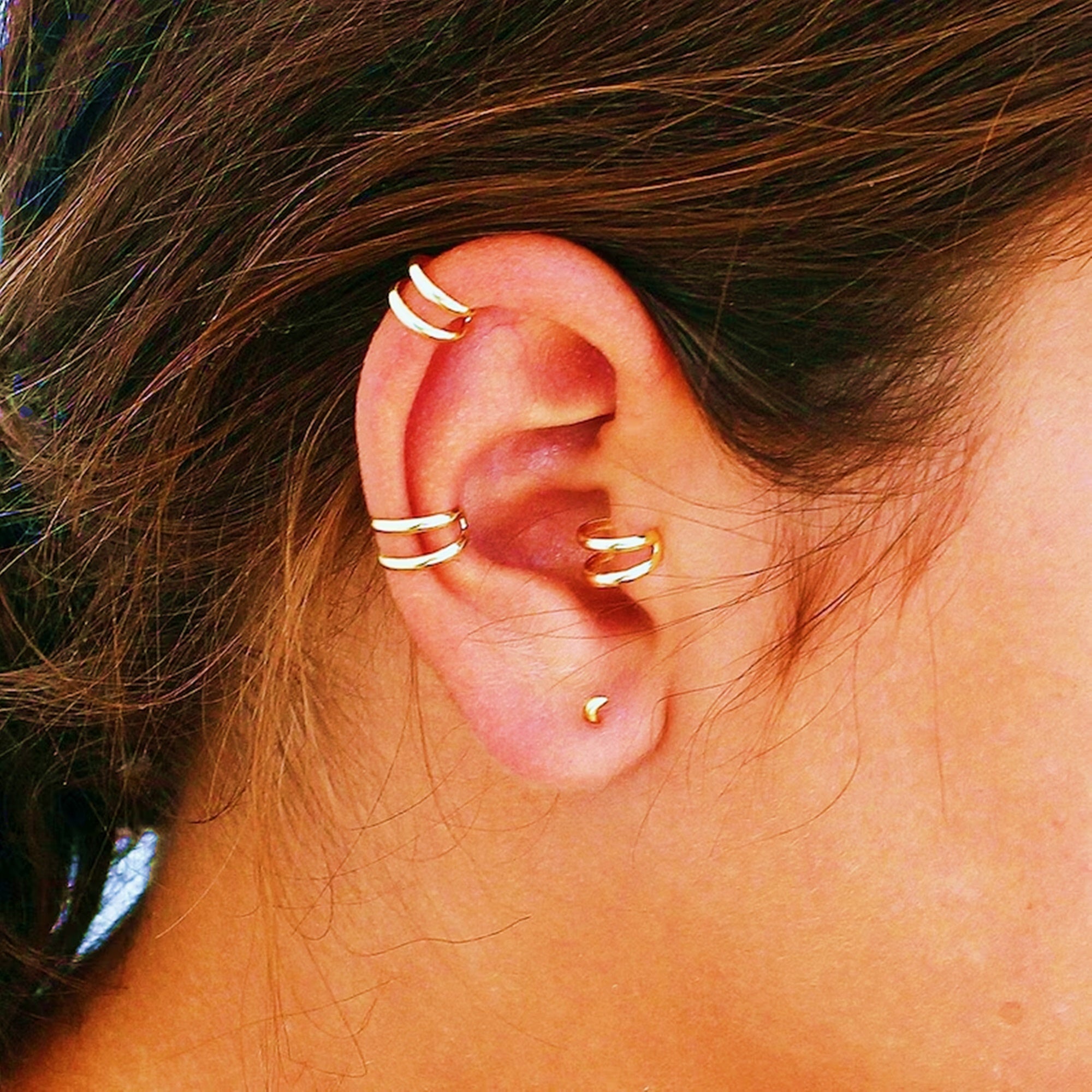 Double Hoop Helix Cuff