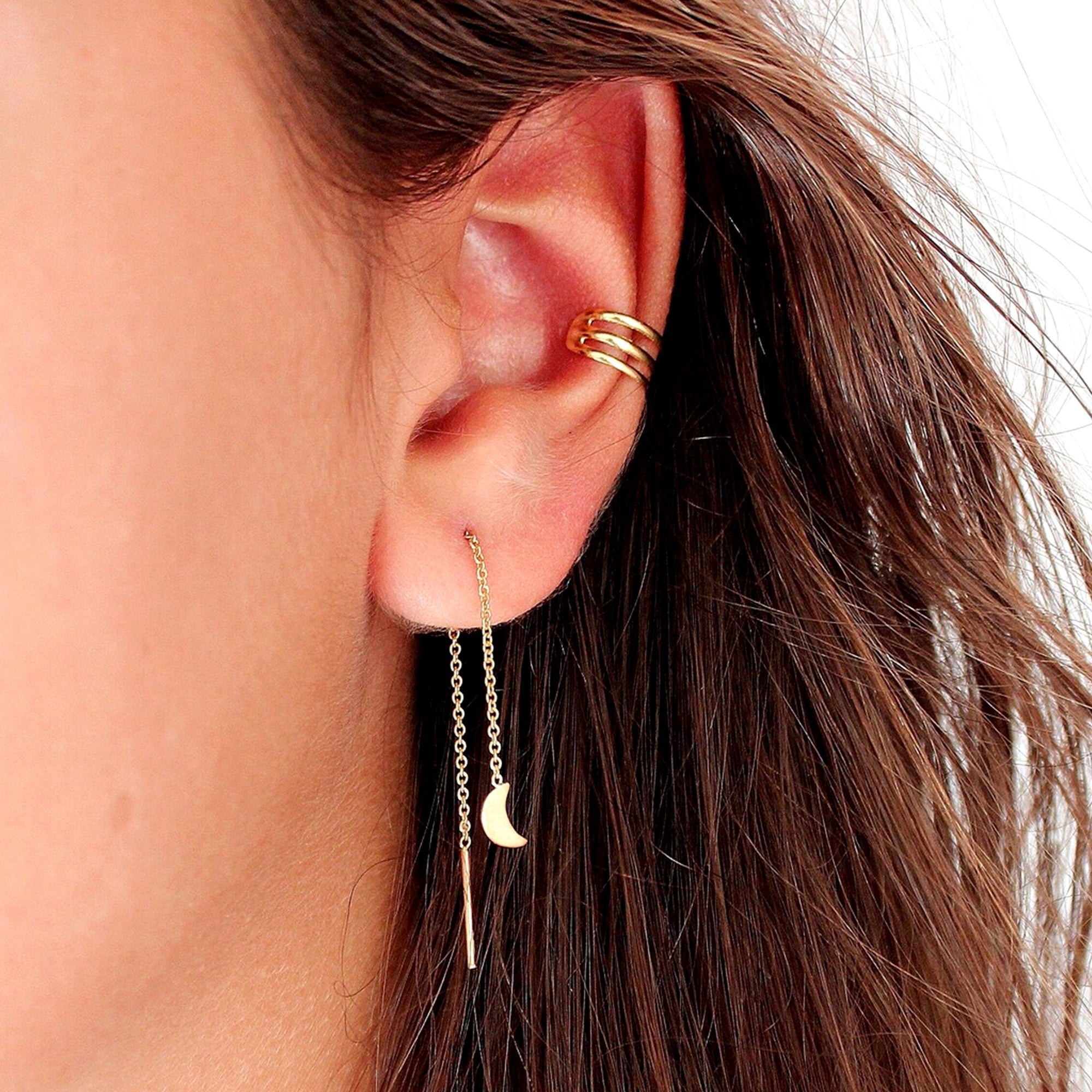 Moon Threader Earrings