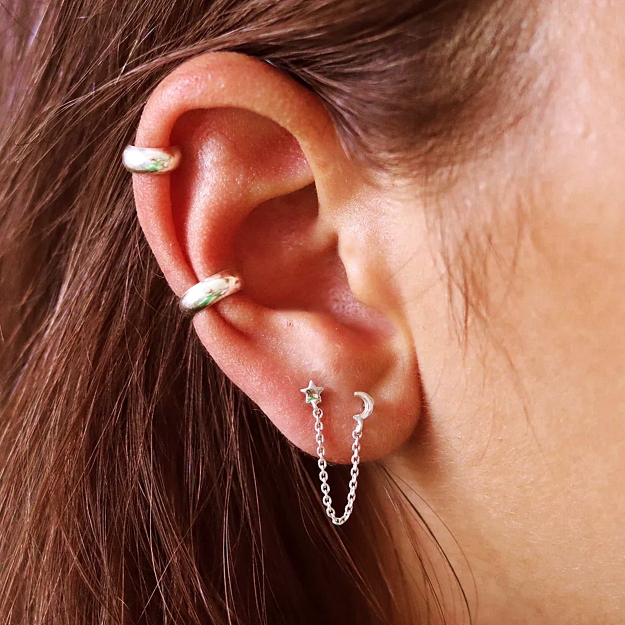 Thick Ear Cuff Silver