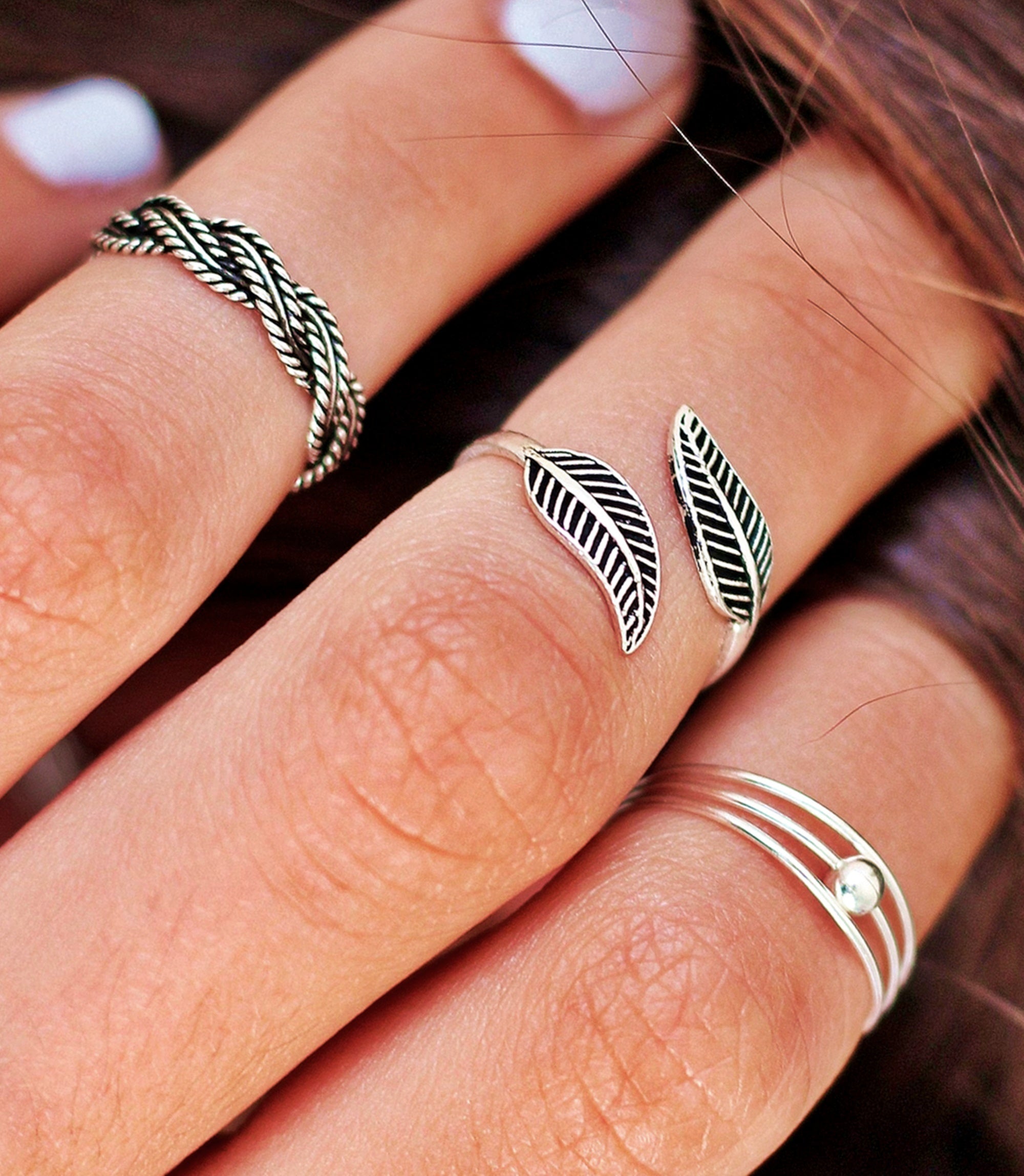 Triple Band Midi Ring