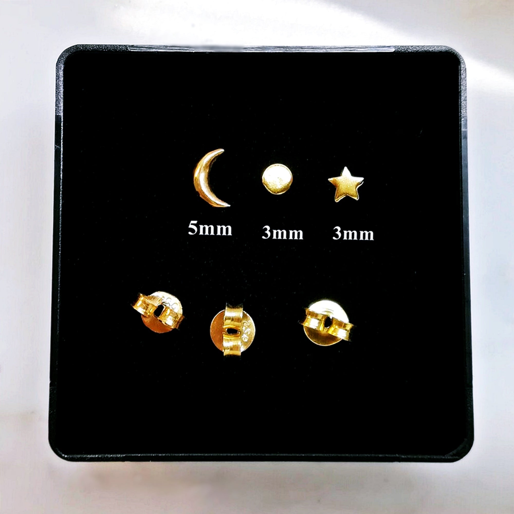 Moon and Star Mismatched Earrings