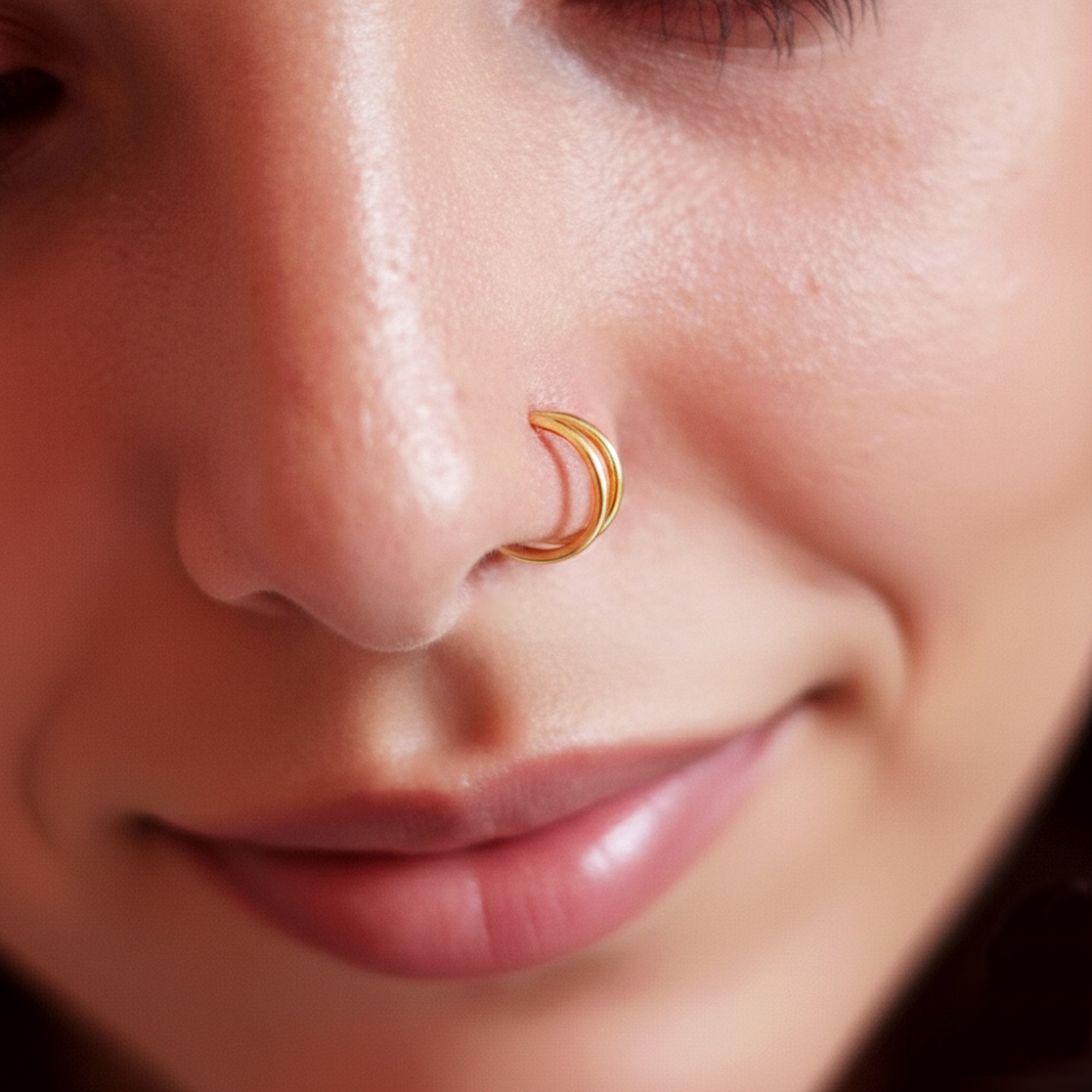 Double Nose Ring Hoop