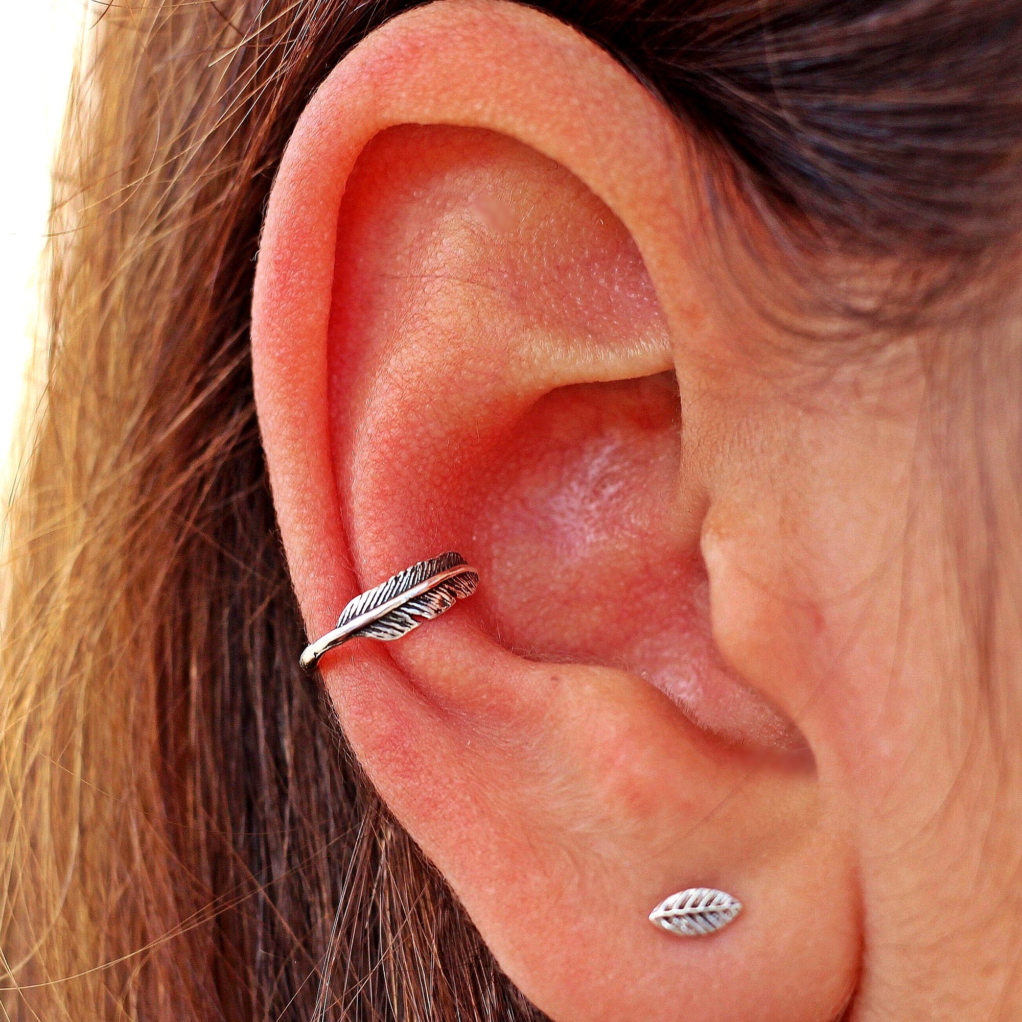 Feather Conch Earring