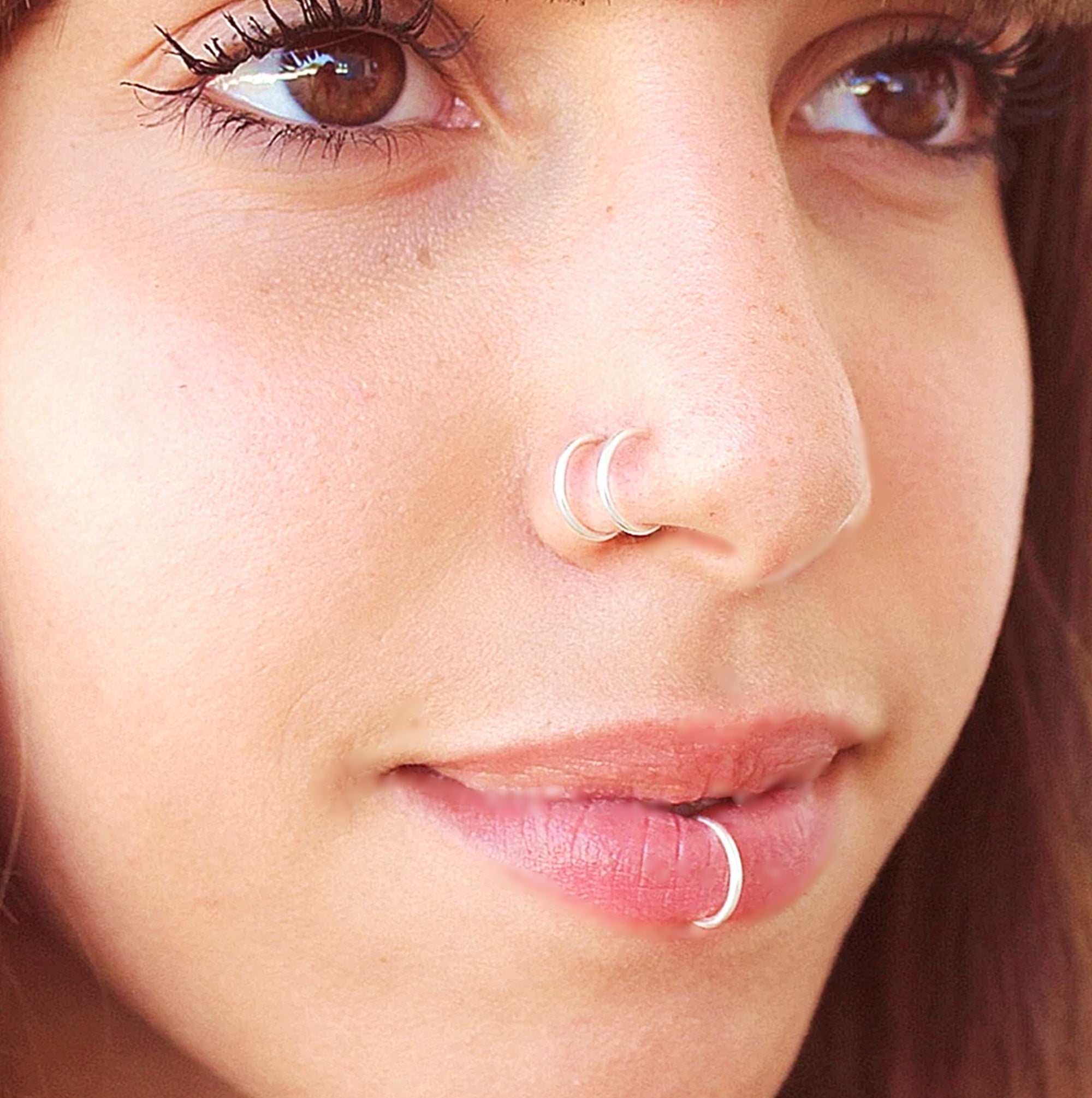 Fake Simple Lip Ring - TinyBox Jewelry