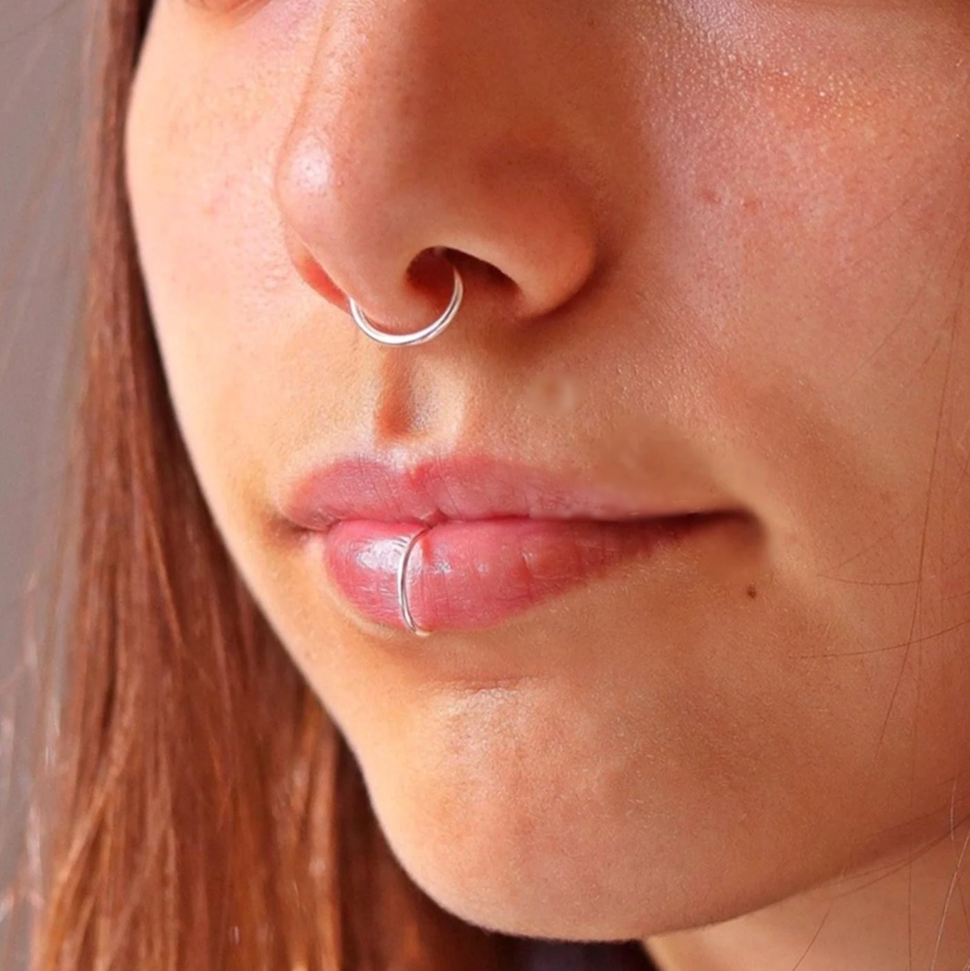 Fake Simple Lip Ring - TinyBox Jewelry