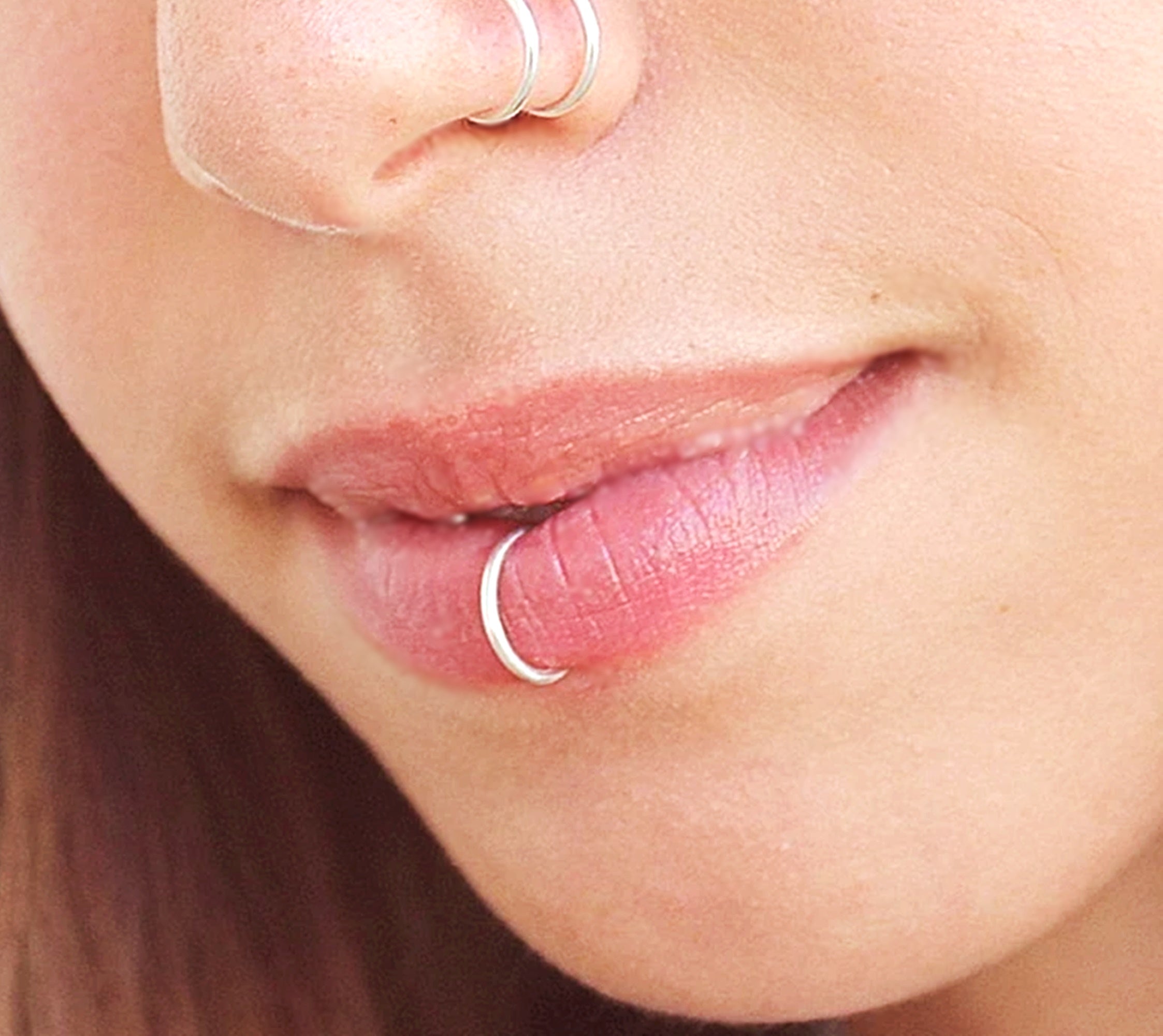 Fake Simple Lip Ring - TinyBox Jewelry