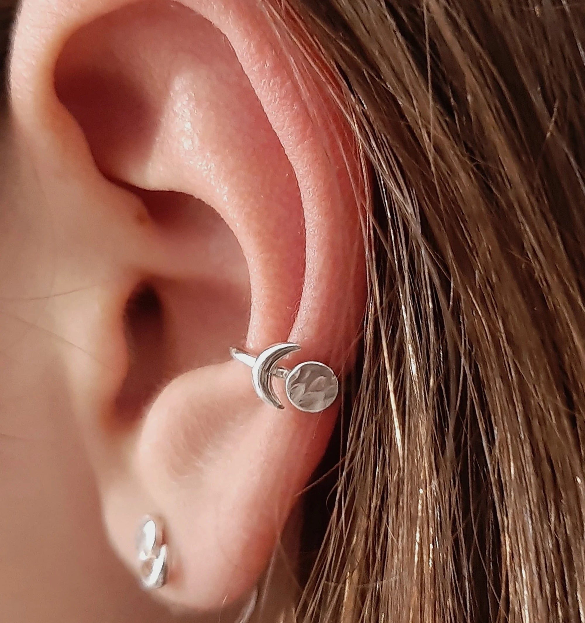 Moon Ear Cuff, Conch Piercing - TinyBox Jewelry
