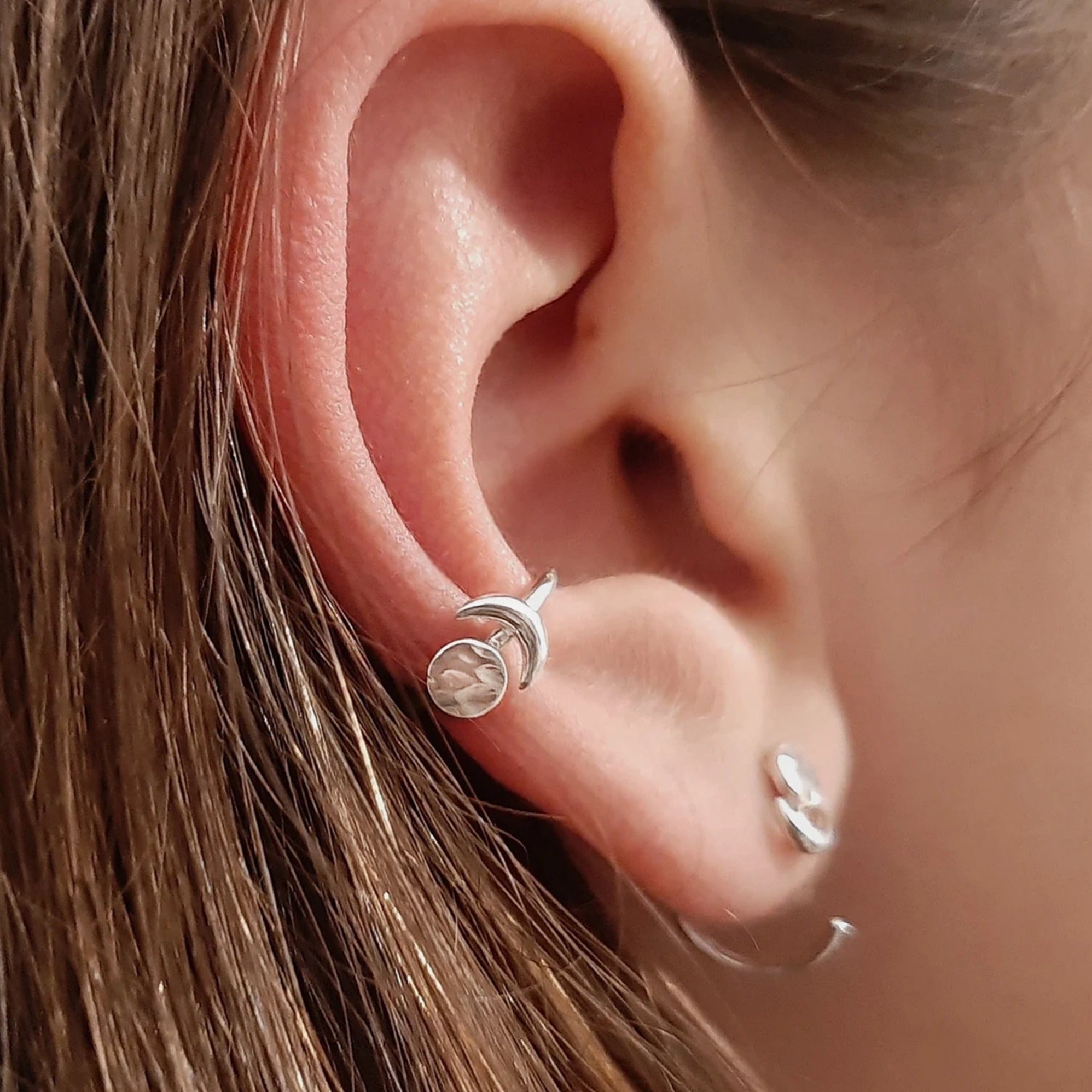 Moon Ear Cuff, Conch Piercing - TinyBox Jewelry