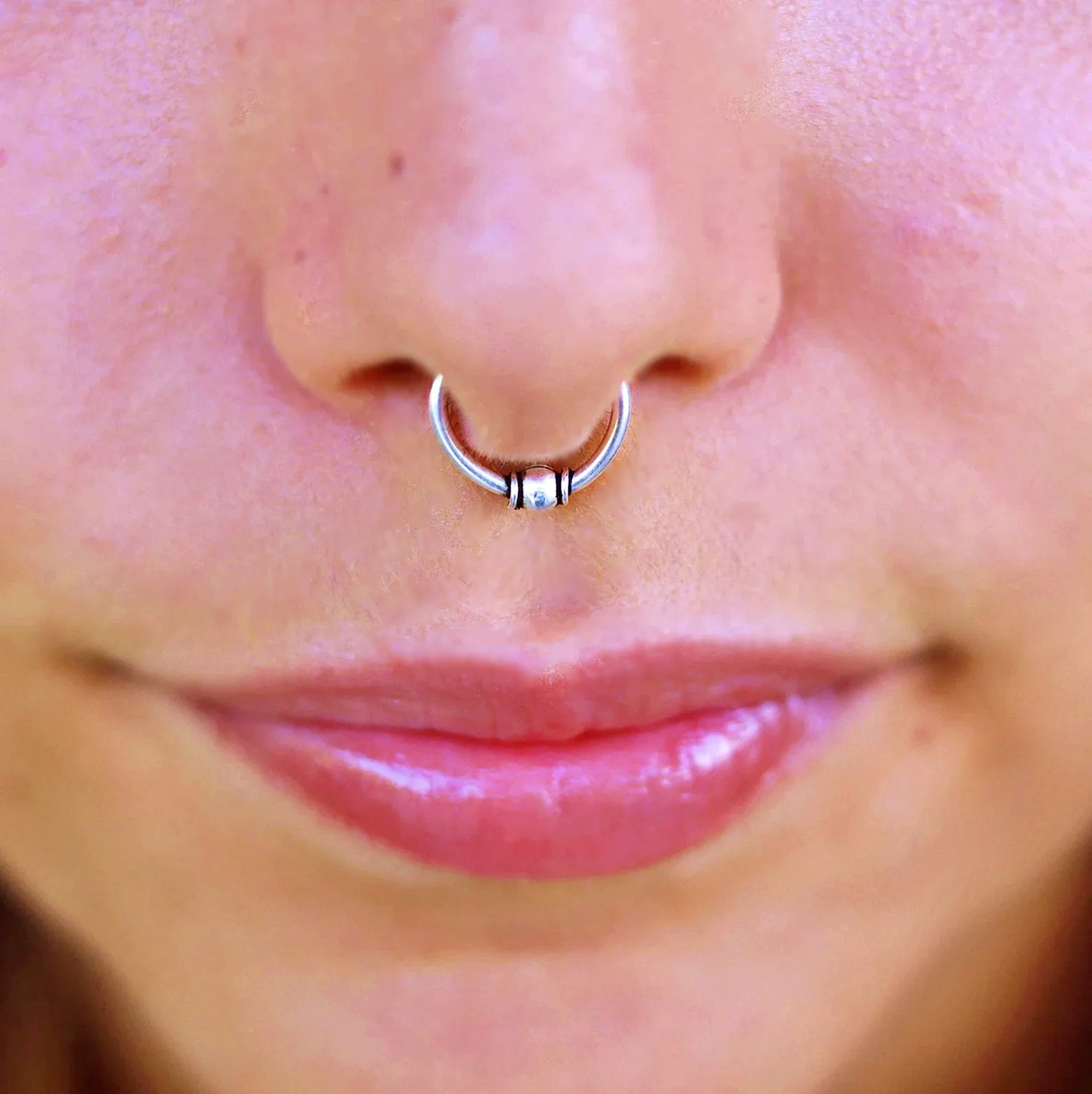 Silver Faux Septum Ring - TinyBox Jewelry