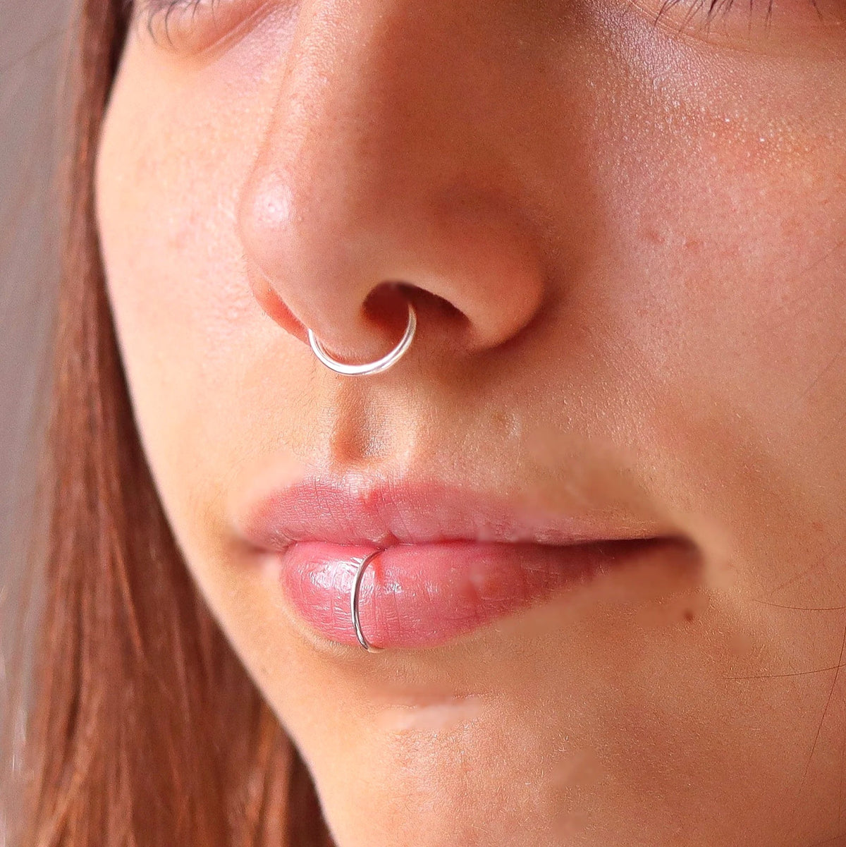 Lock Septum Rings Fake Septum Ring Styles Without Real Piercing | TinyBox Jewelry