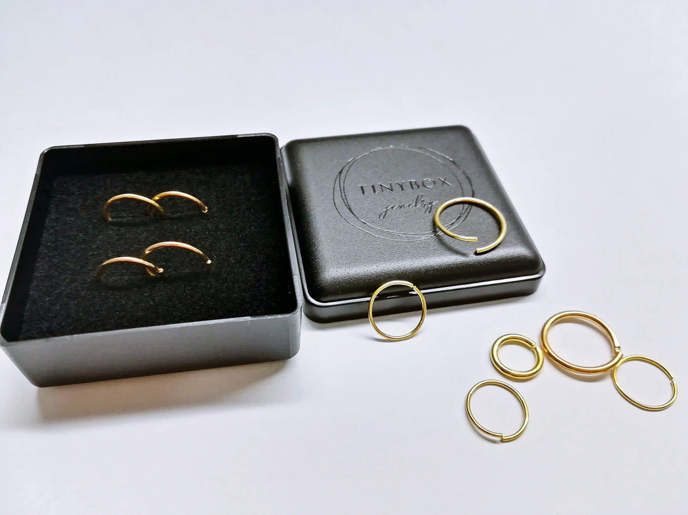 Single Hoop Rook Earring - Silver - TinyBox Jewelry