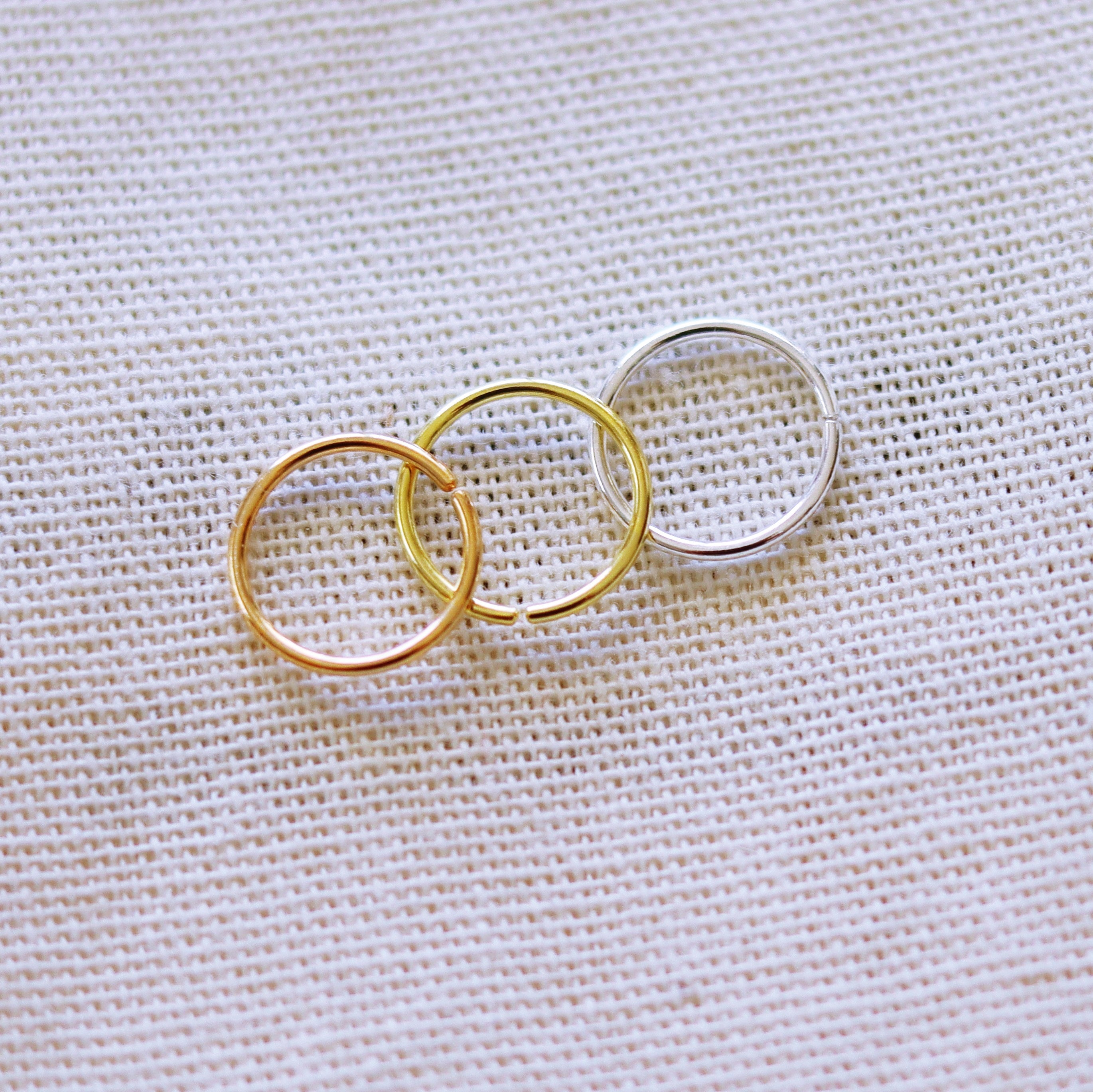Single Hoop Tragus Earring Gold - TinyBox Jewelry