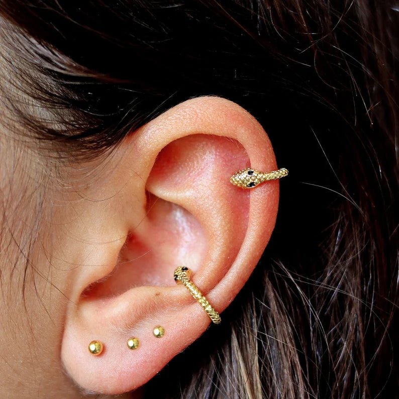 Snake Piercing - Helix, Tragus, Conch - TinyBox Jewelry