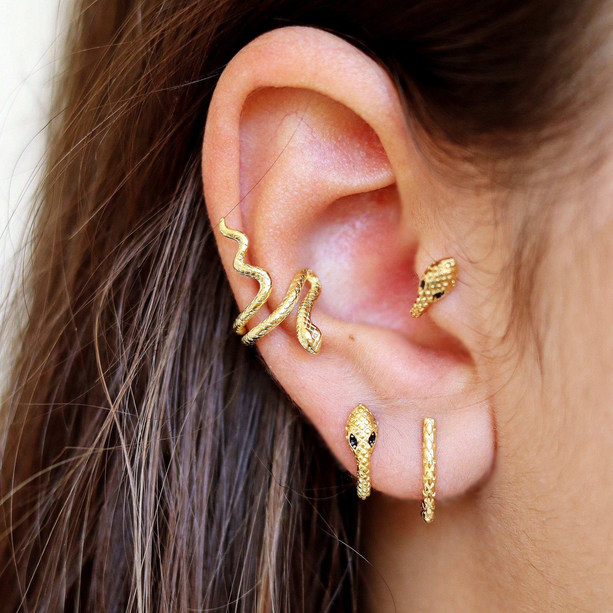 Snake Piercing - Helix, Tragus, Conch - TinyBox Jewelry