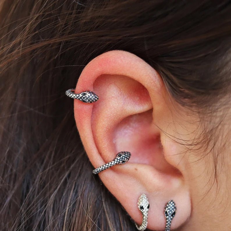 Snake Piercing - Helix, Tragus, Conch - TinyBox Jewelry