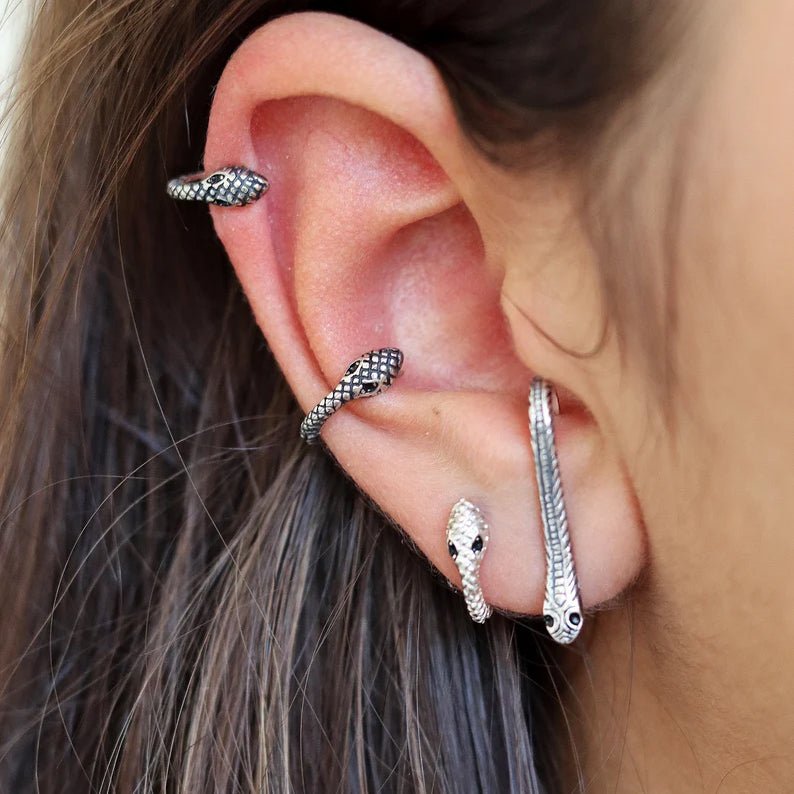 Snake Piercing - Helix, Tragus, Conch - TinyBox Jewelry