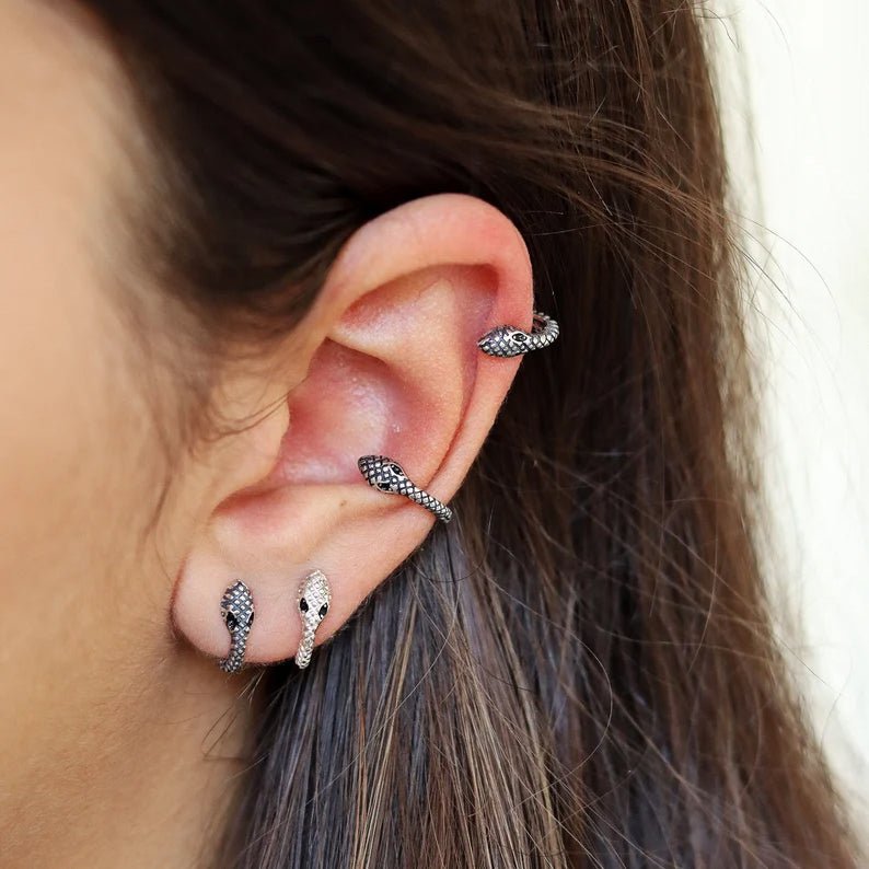 Snake Piercing - Helix, Tragus, Conch - TinyBox Jewelry