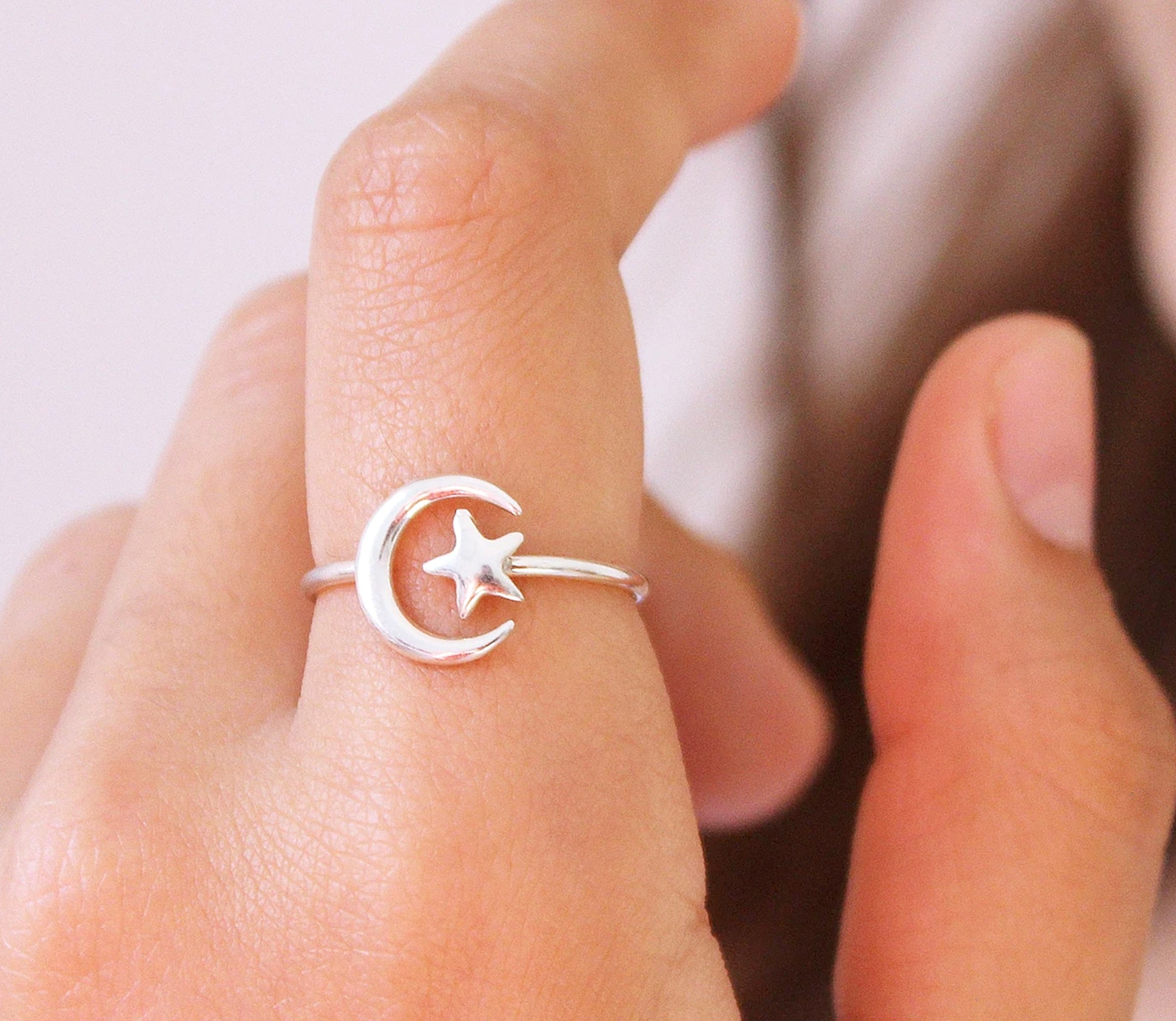 Star & Moon Ring - TinyBox Jewelry