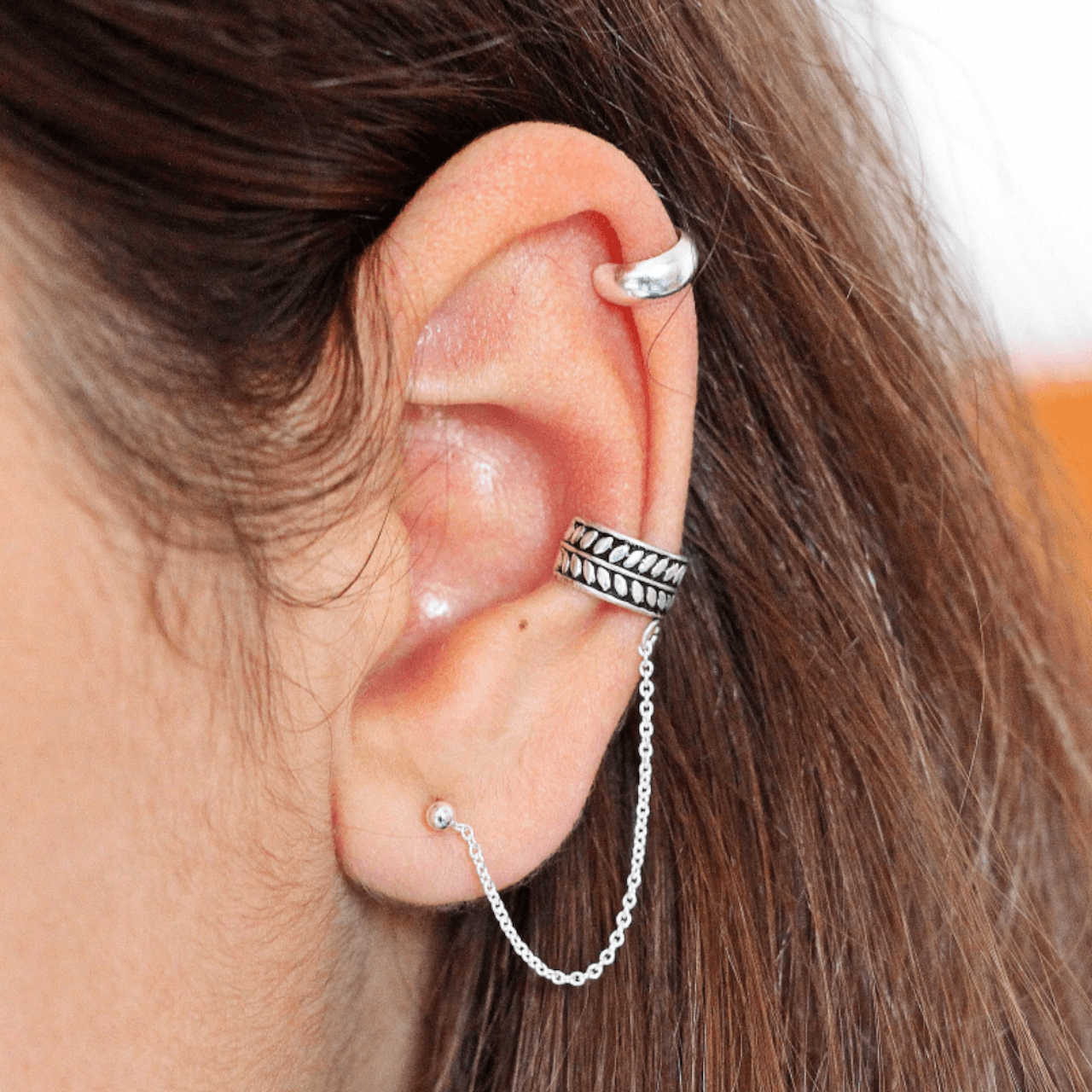 Thick Ear Cuff Silver - TinyBox Jewelry