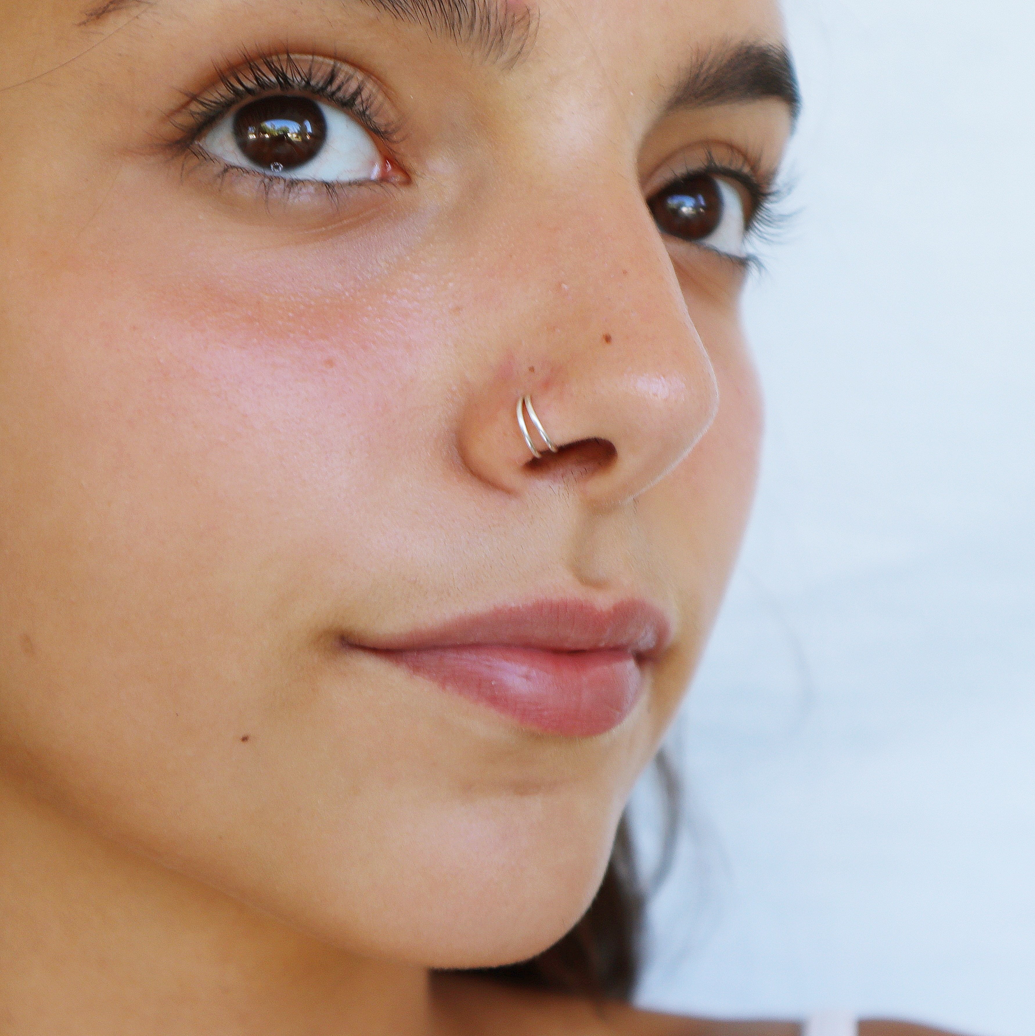 Floral Silver Nath/Nose Ring By Moha- Pierced Left