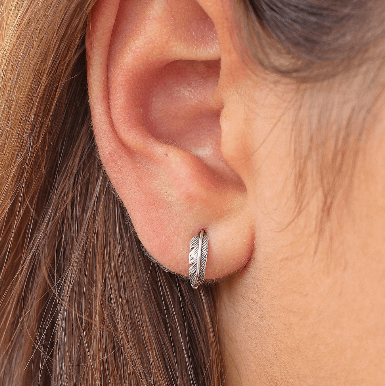 Feather Lobe Earring - TinyBox Jewelry