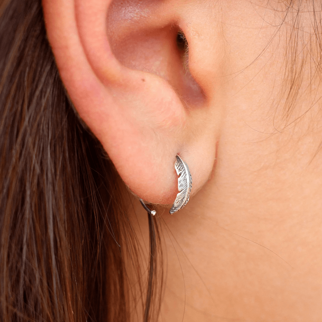 Feather Lobe Earring - TinyBox Jewelry