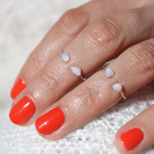 Midi Opal Stacker Ring - TinyBox Jewelry