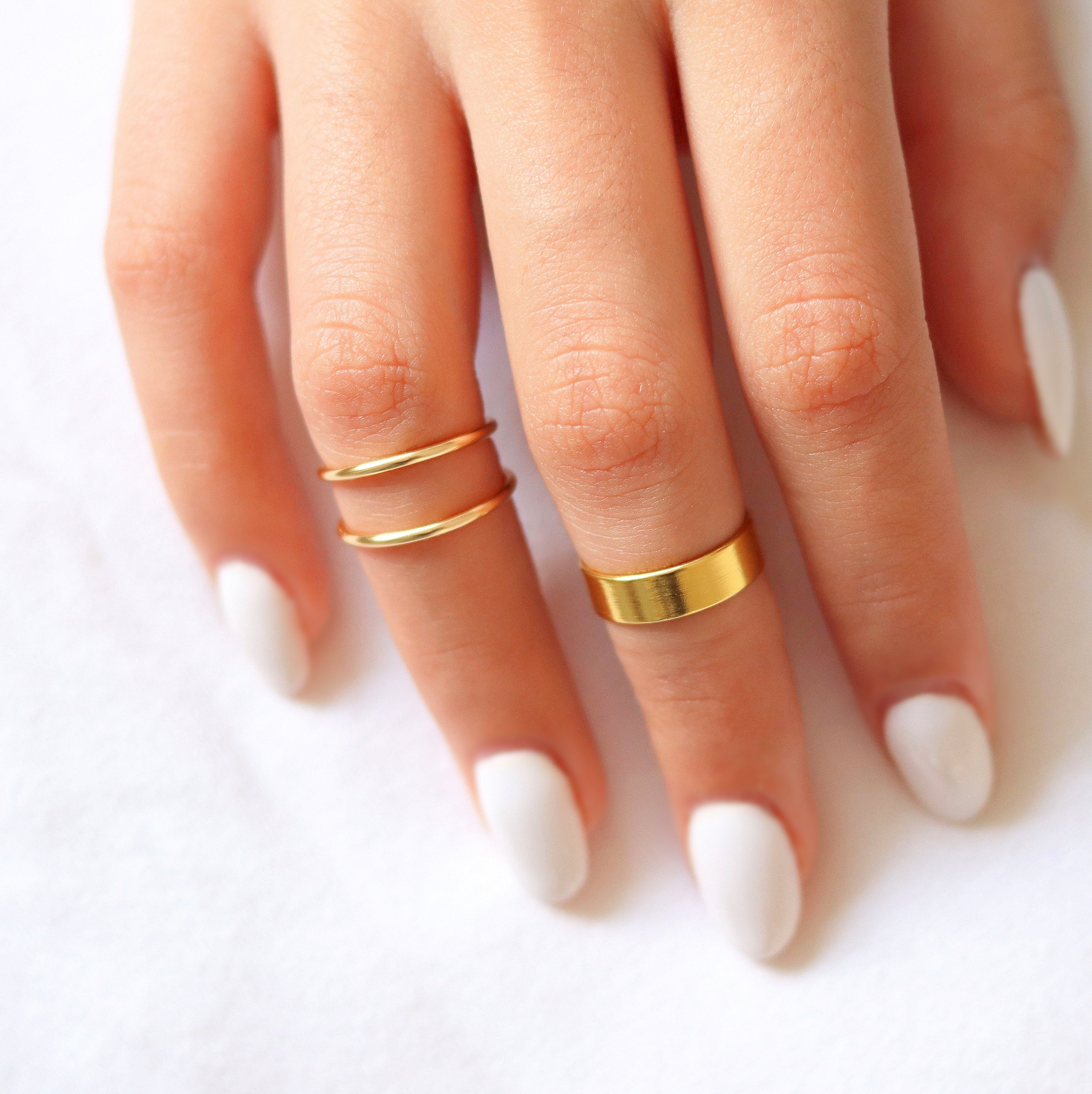 Midi Stacker Rings 3 Set Gold - TinyBox Jewelry